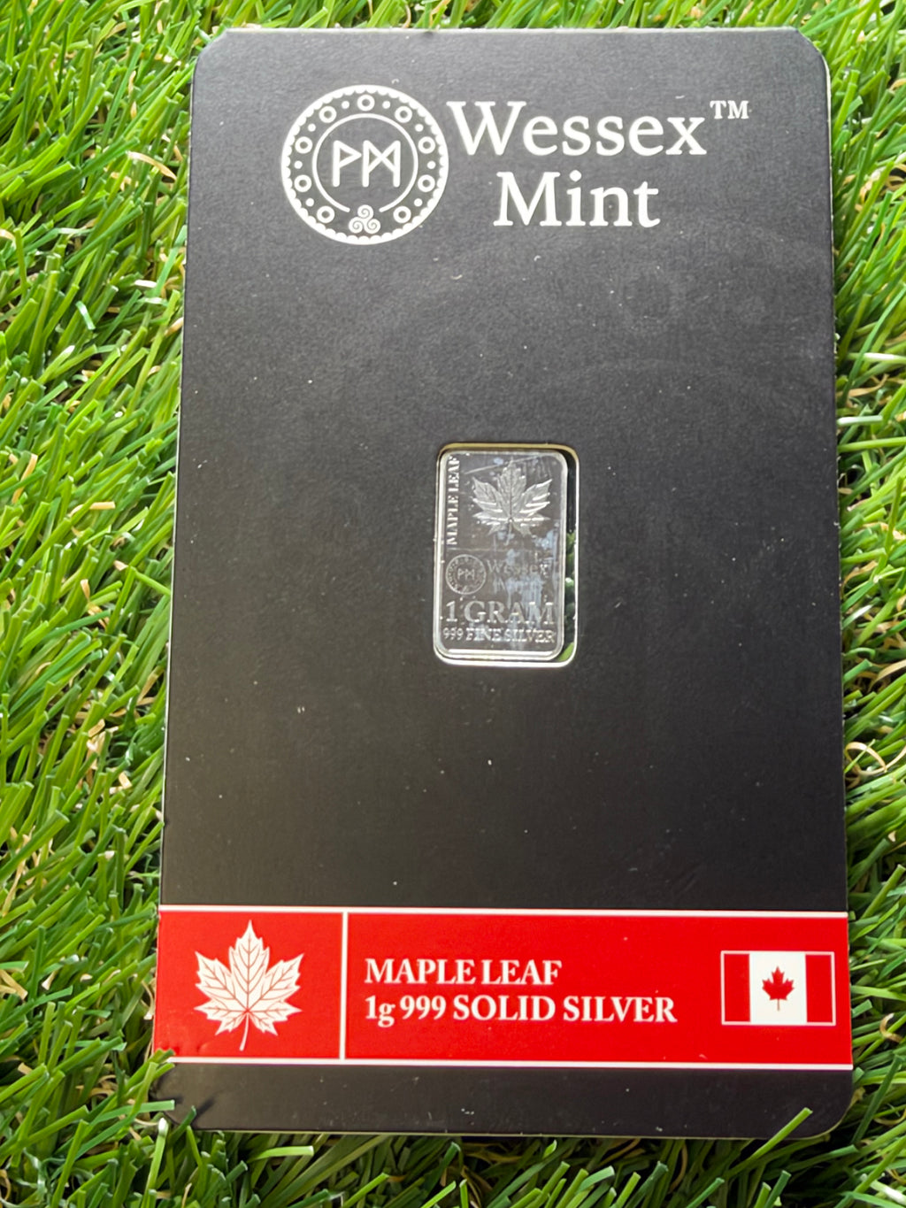Maple leaf .999 Solid Silver 1g Bar Wessex Mint.  Collect - Gift - Invest. 🍁