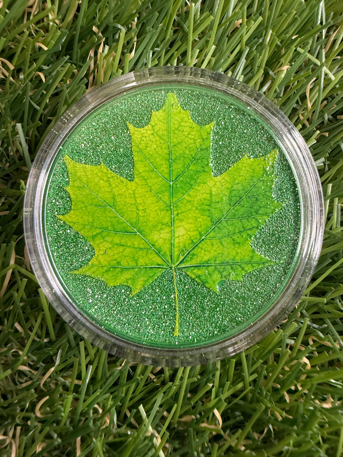 1oz .999 Copper Round Diamond Dust Maple Series Spring Maple - Mintage - 5,000