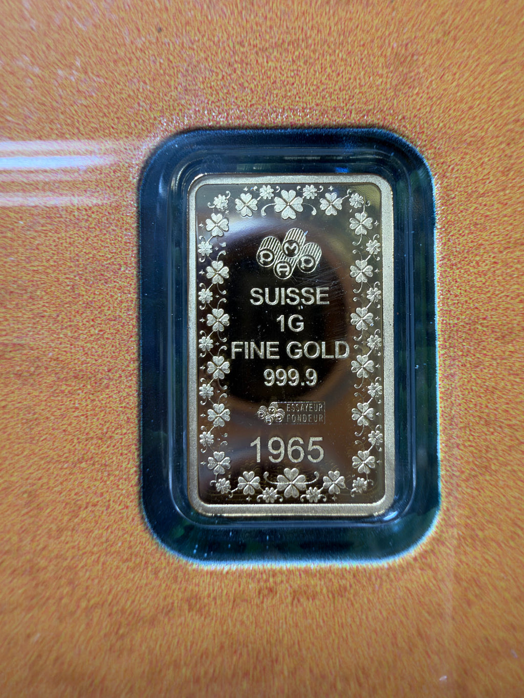 PAMP Lucky Pig 1 Gram 999.9 Fine Gold Bar in Assay 5000 Mintage