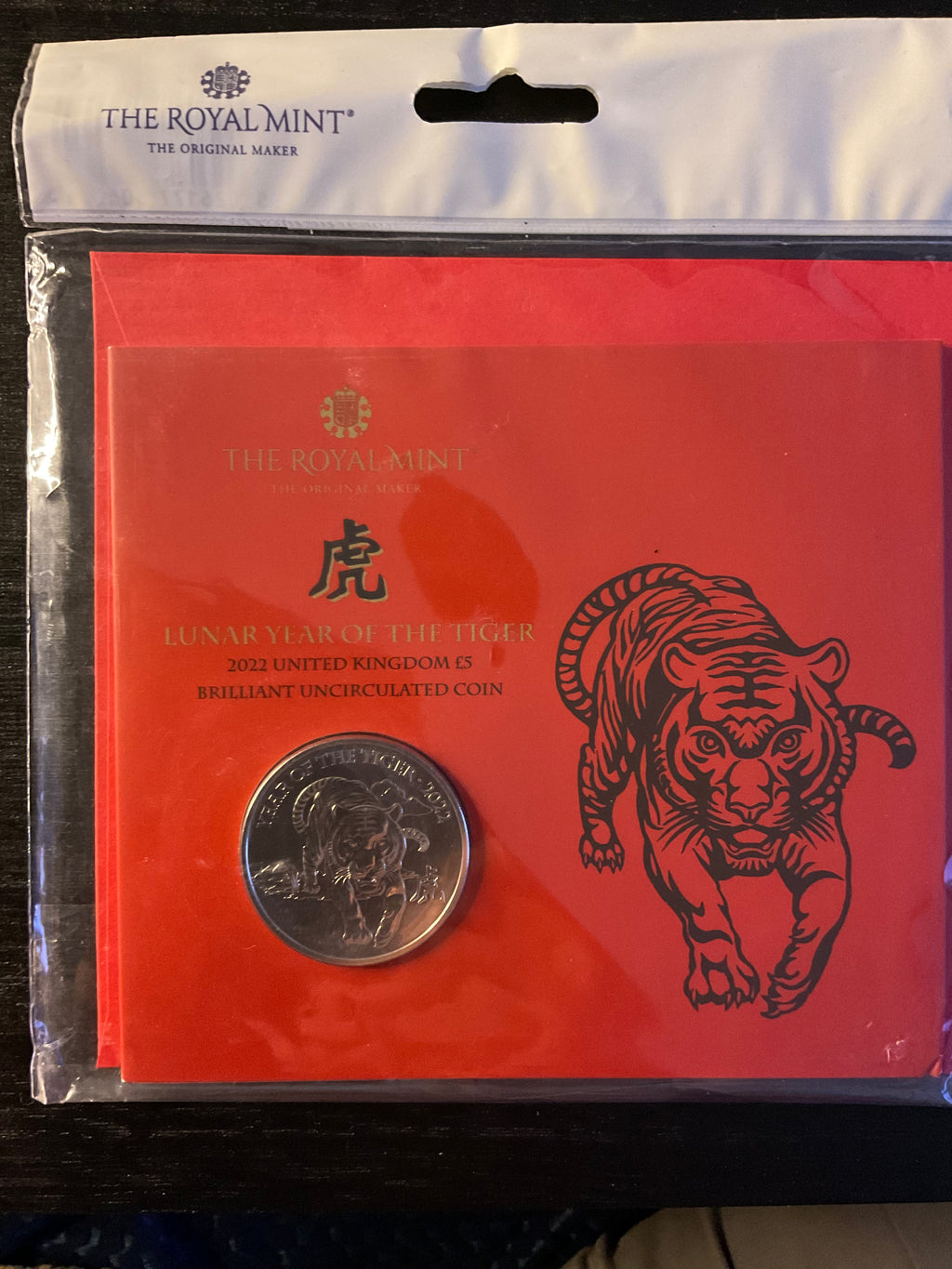 The Royal Mint - Lunar Year of the Tiger 2022 £5 BU Coin