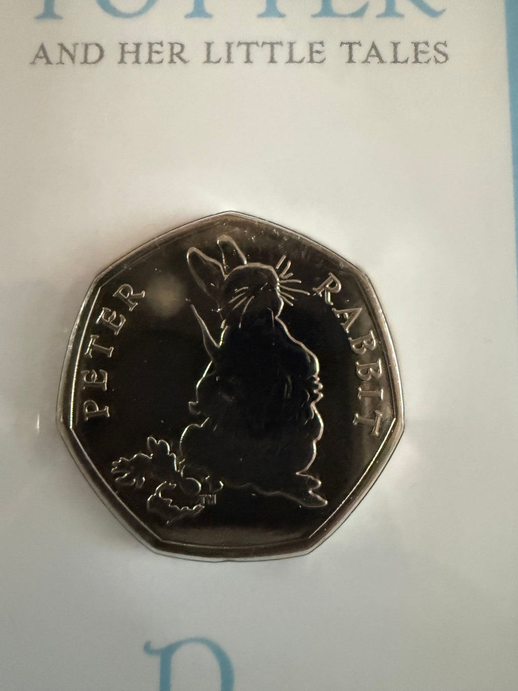 The Royal Mint - Peter Rabbit 50 Pence Coin in presentation Card from the 2018 collection
