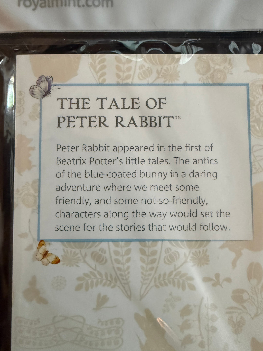 The Royal Mint - Peter Rabbit 50 Pence Coin in presentation Card from the 2018 collection