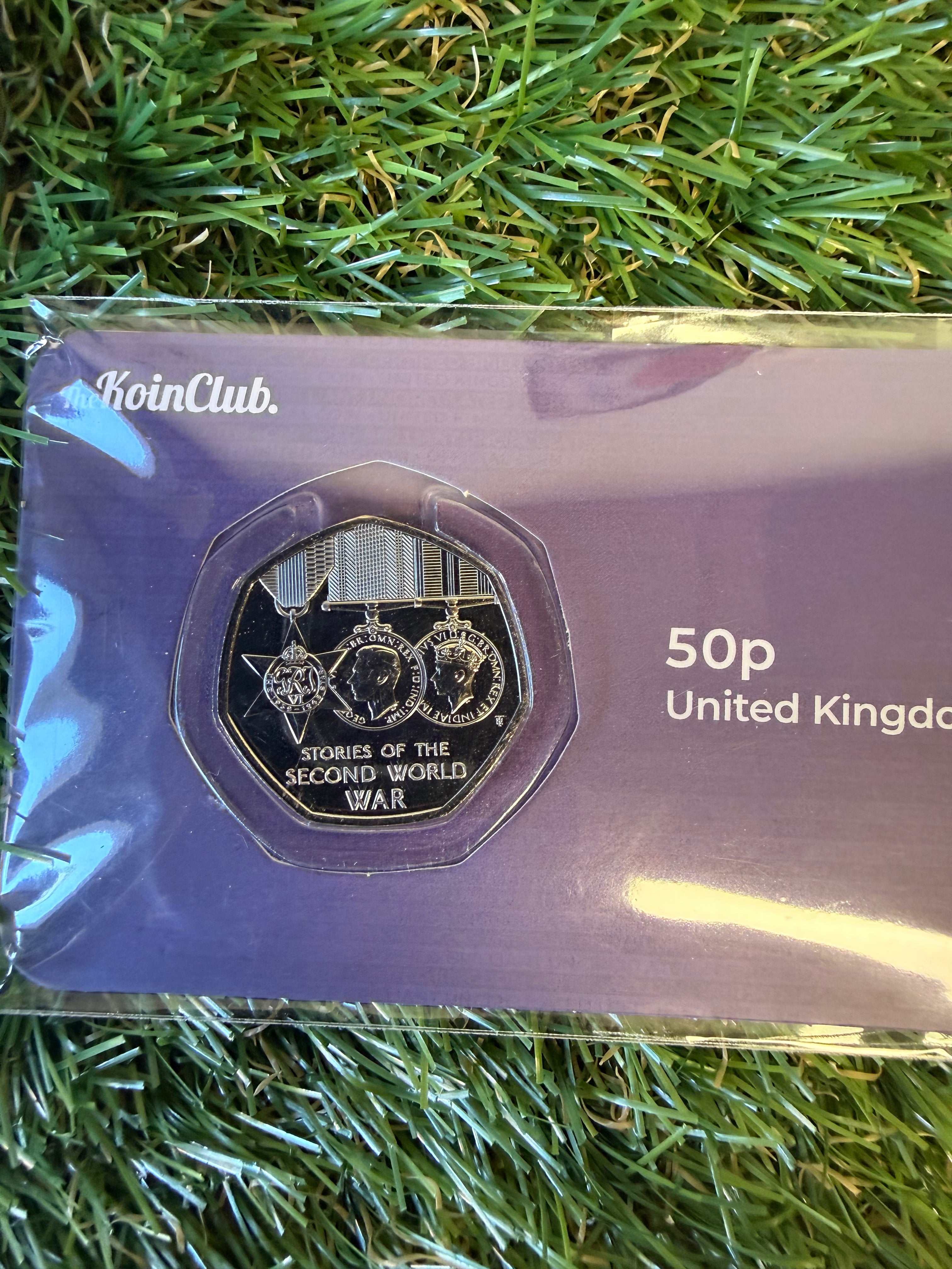 stories of the second world war 50p BU Coin 2025 with Presentation Card