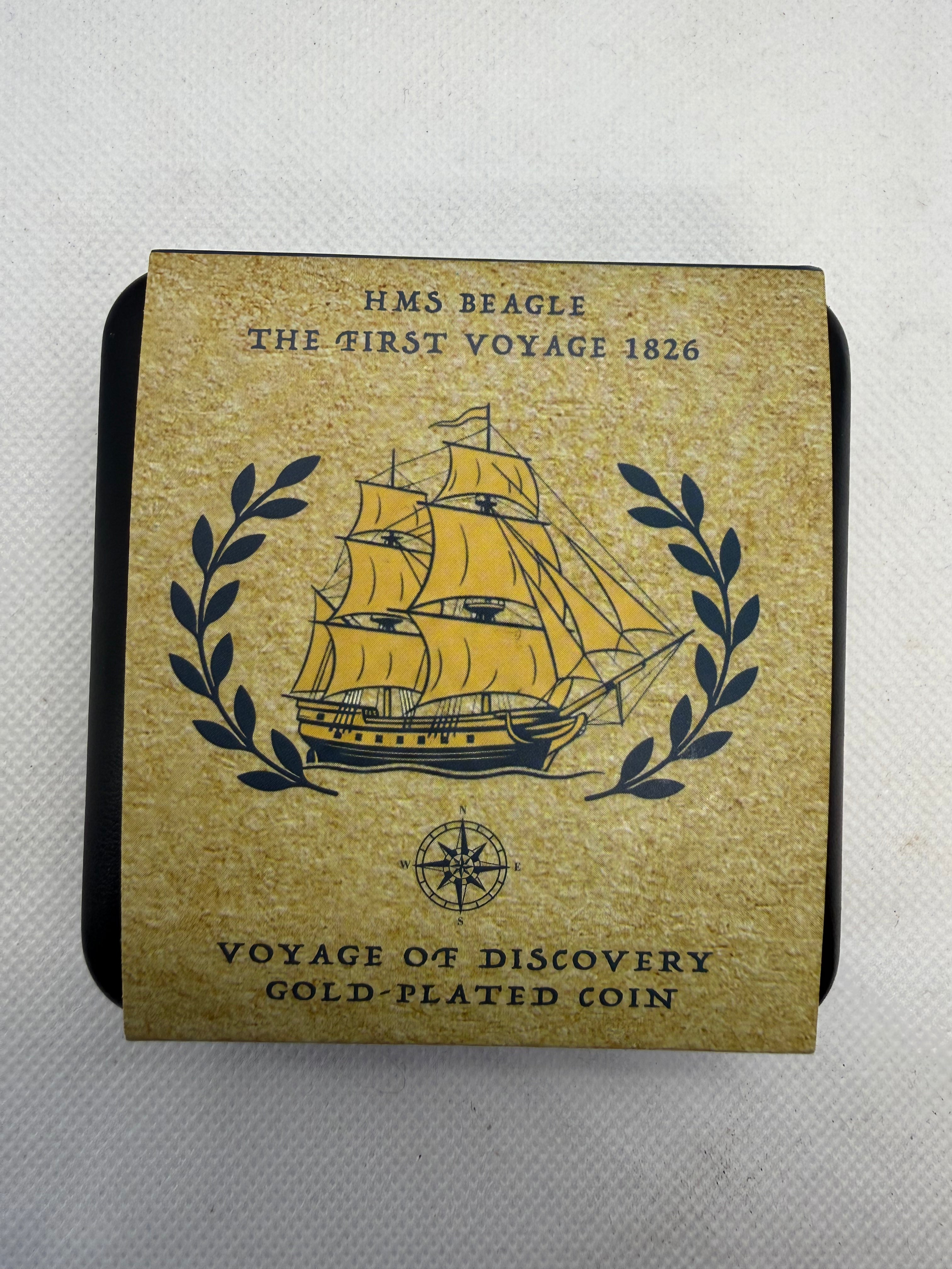 The Voyage of Discovery HMS Beagle Charles Darwin Commemorative Gold Plated Coin 2026