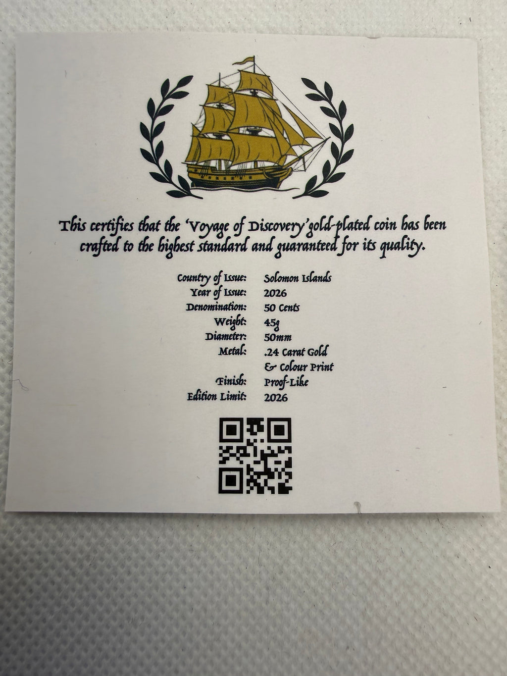 The Voyage of Discovery HMS Beagle Charles Darwin Commemorative Gold Plated Coin 2026