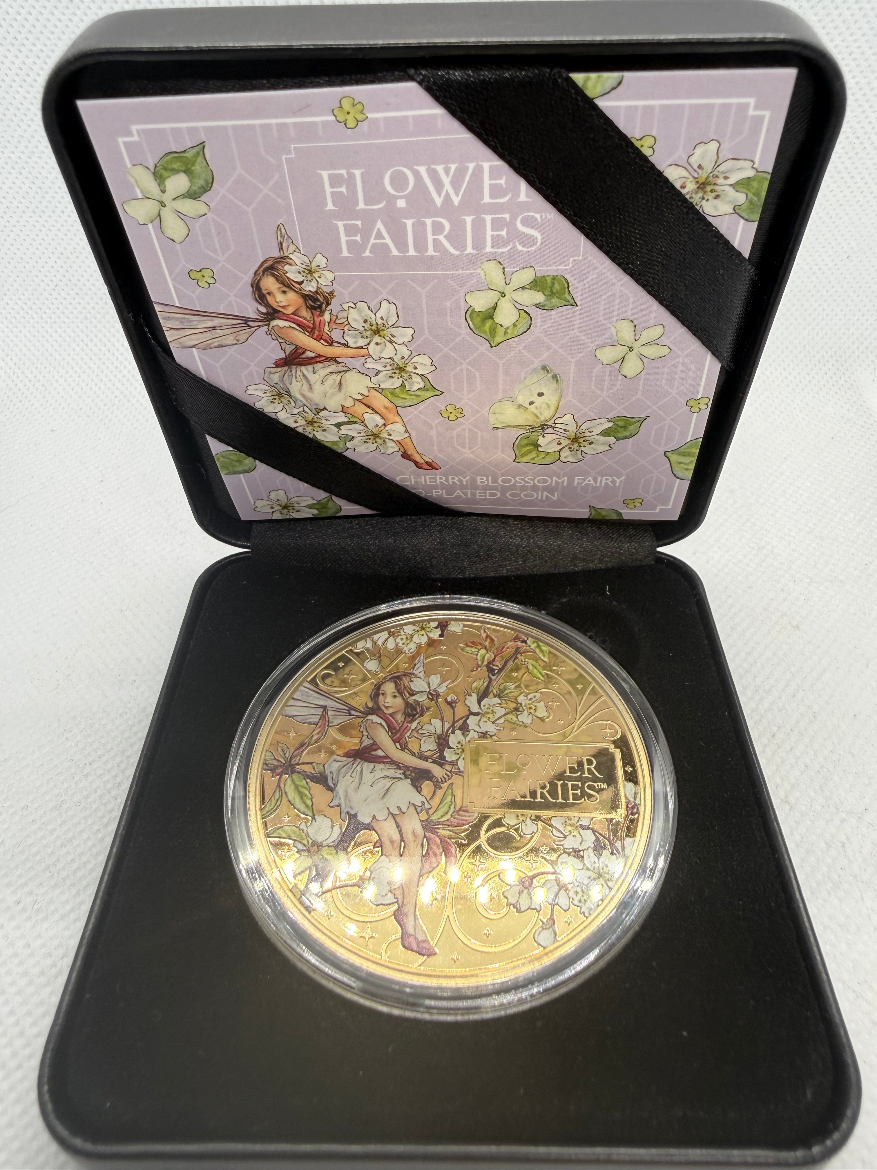 Flower Fairies The Wild Cherry Blossom Gold Plated Limited edition Coin 2026