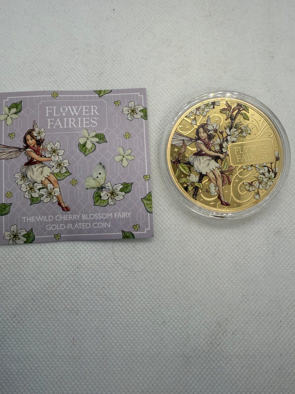 Flower Fairies The Wild Cherry Blossom Gold Plated Limited edition Coin 2026