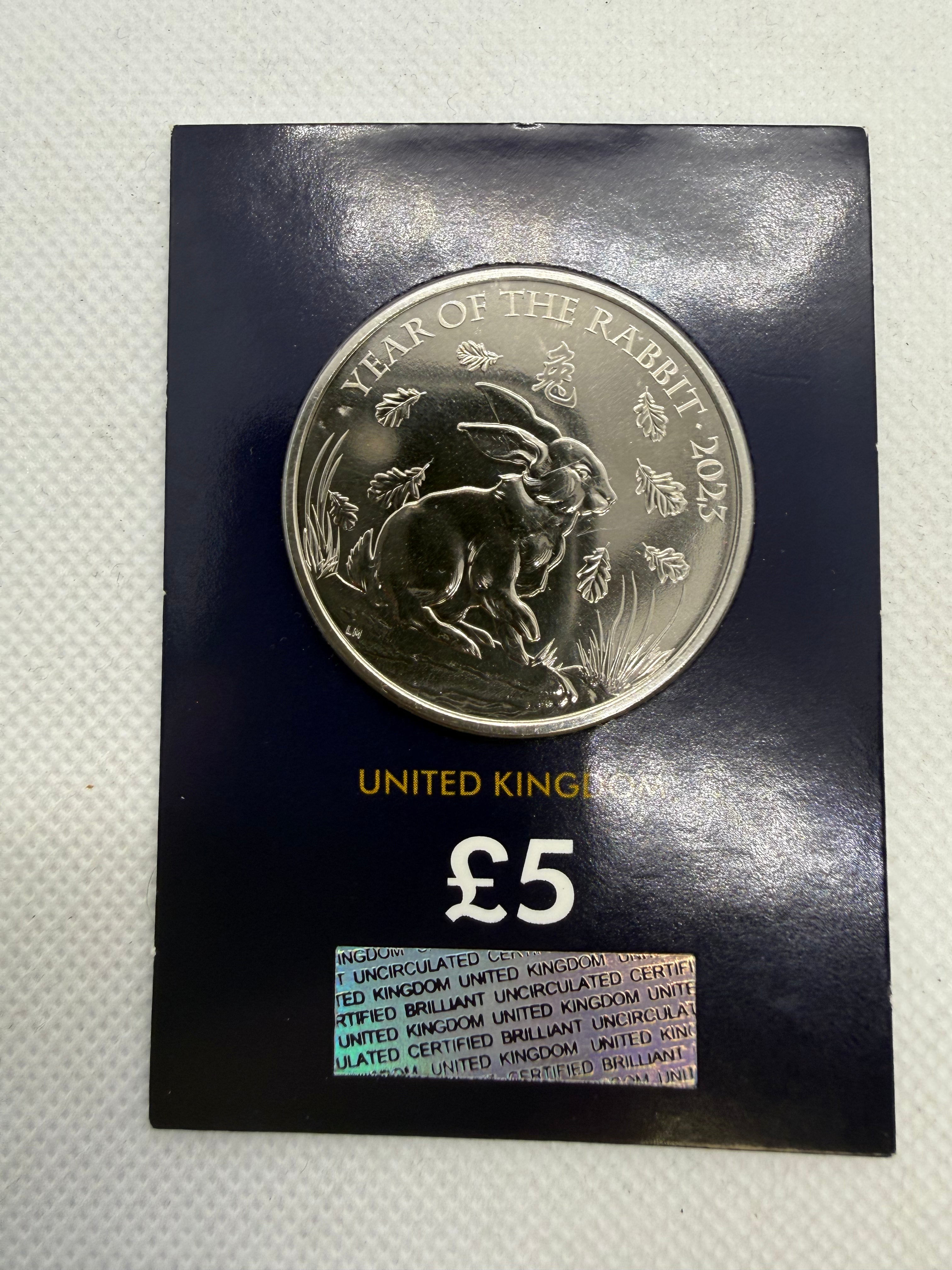 2023 United Kingdom Year of the Rabbit £5 Coin