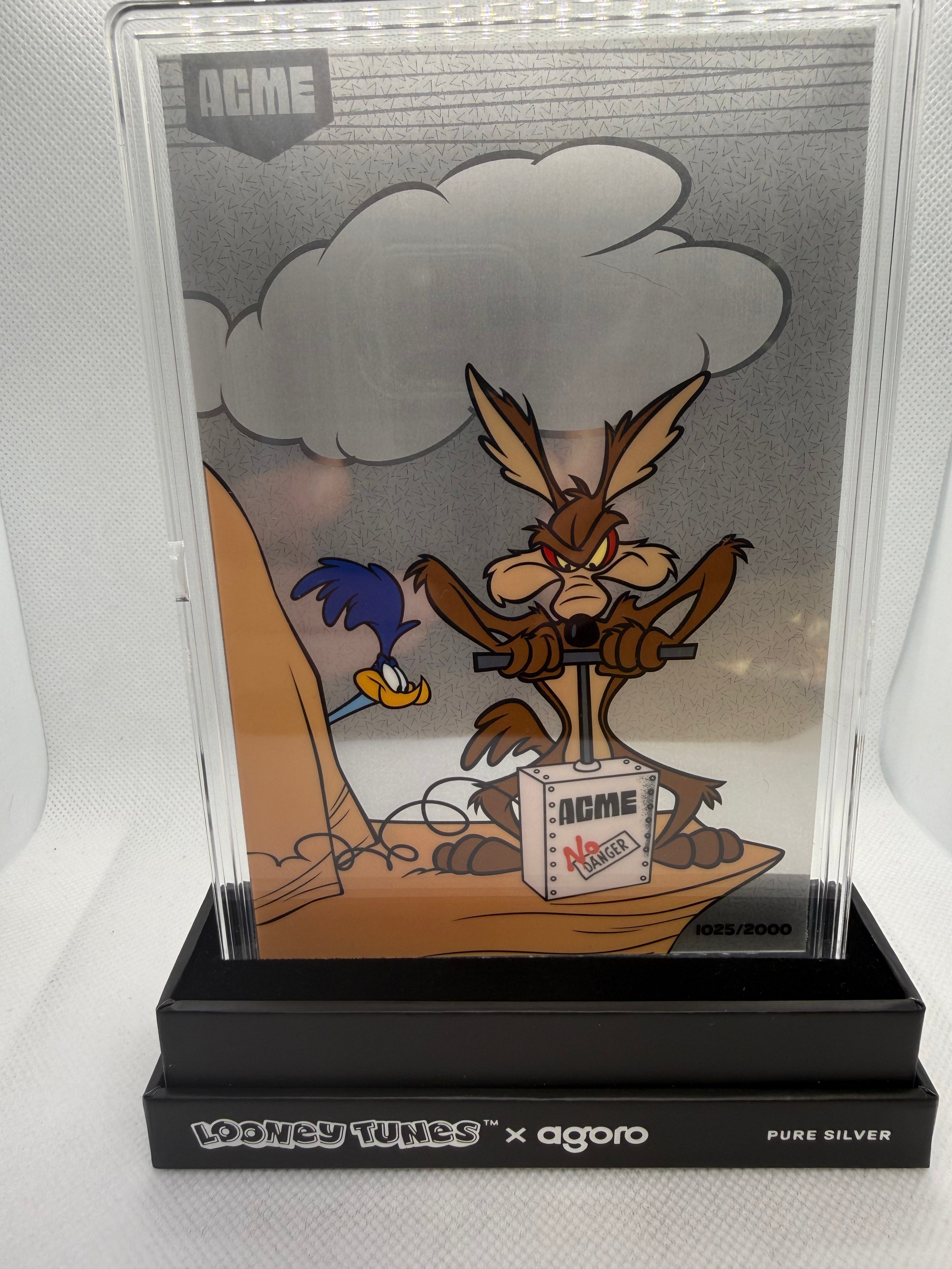 Agoro - Looney Tunes Acme TNT plunger 5 gram Silver Foil Coin - Opened #1025