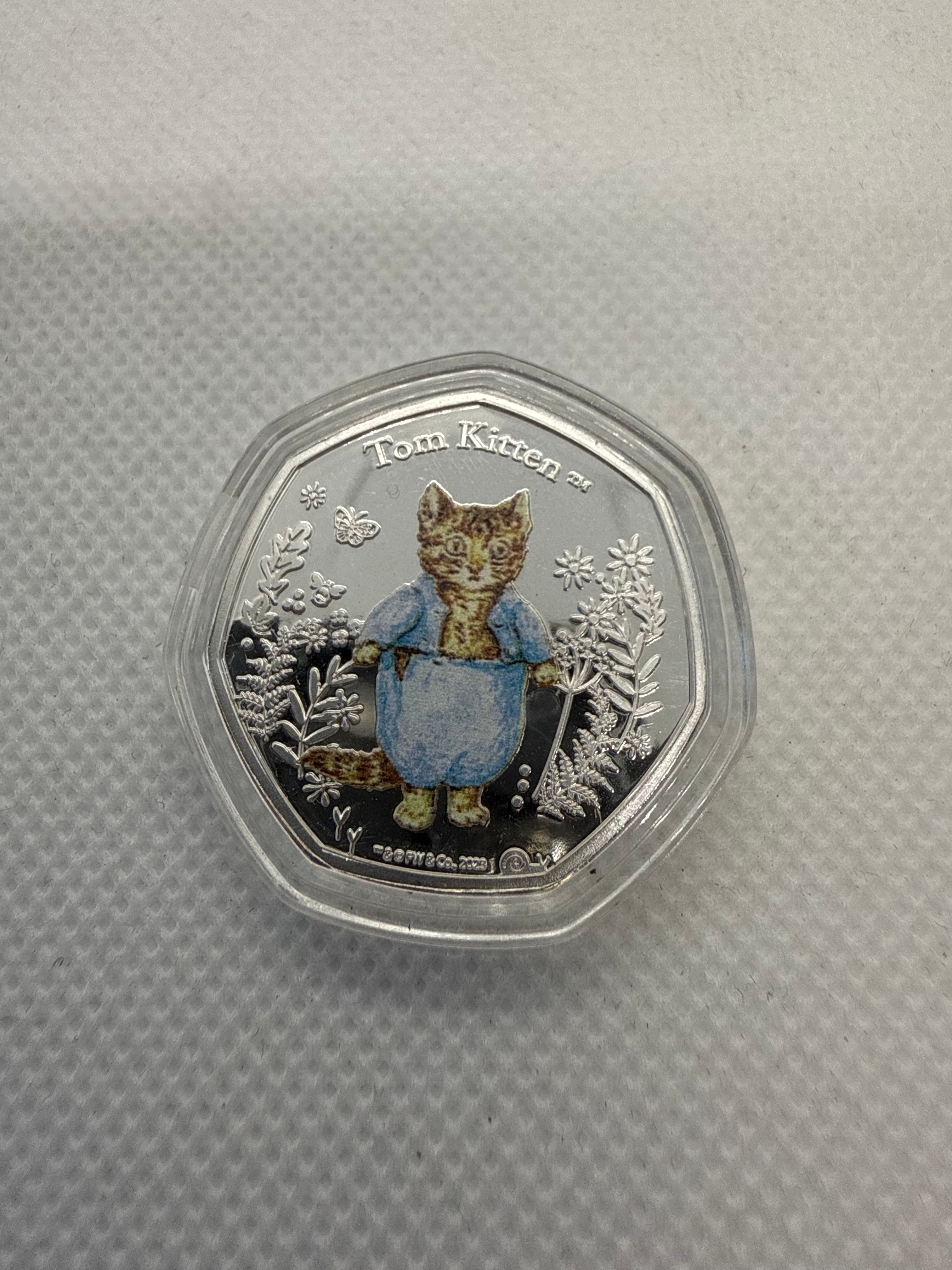 Peter Rabbit 2023 50 pence silver plated coins - Various Designs Available
