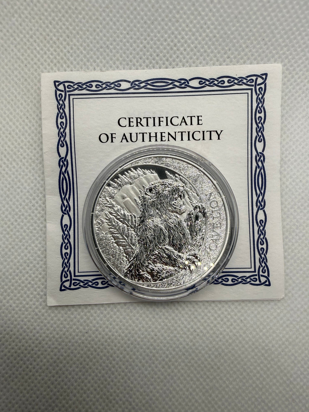 Germania Mint 1oz Fine 999.9 Silver Coin - Megafauna Cave Lion limited to 5000 With COA