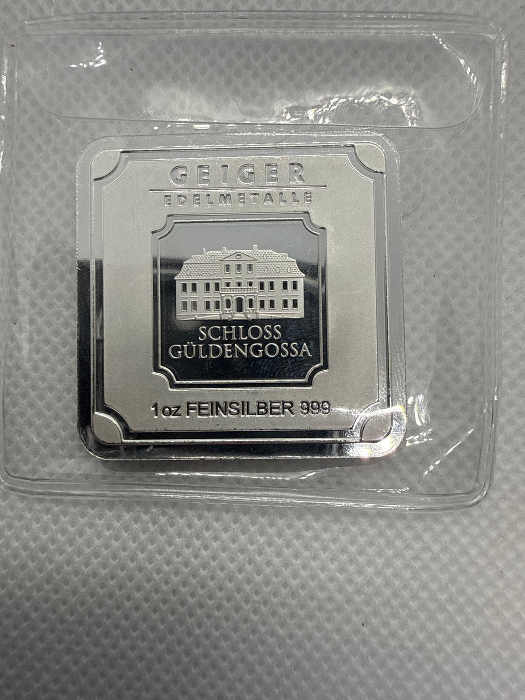 Geiger 1oz Fine 999 Silver Bar - Loose in protective flip