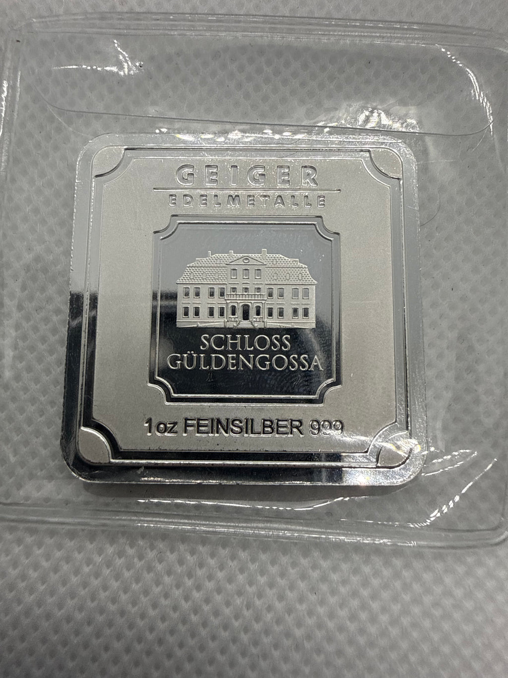 Geiger 1oz Fine 999 Silver Bar - Loose in protective flip