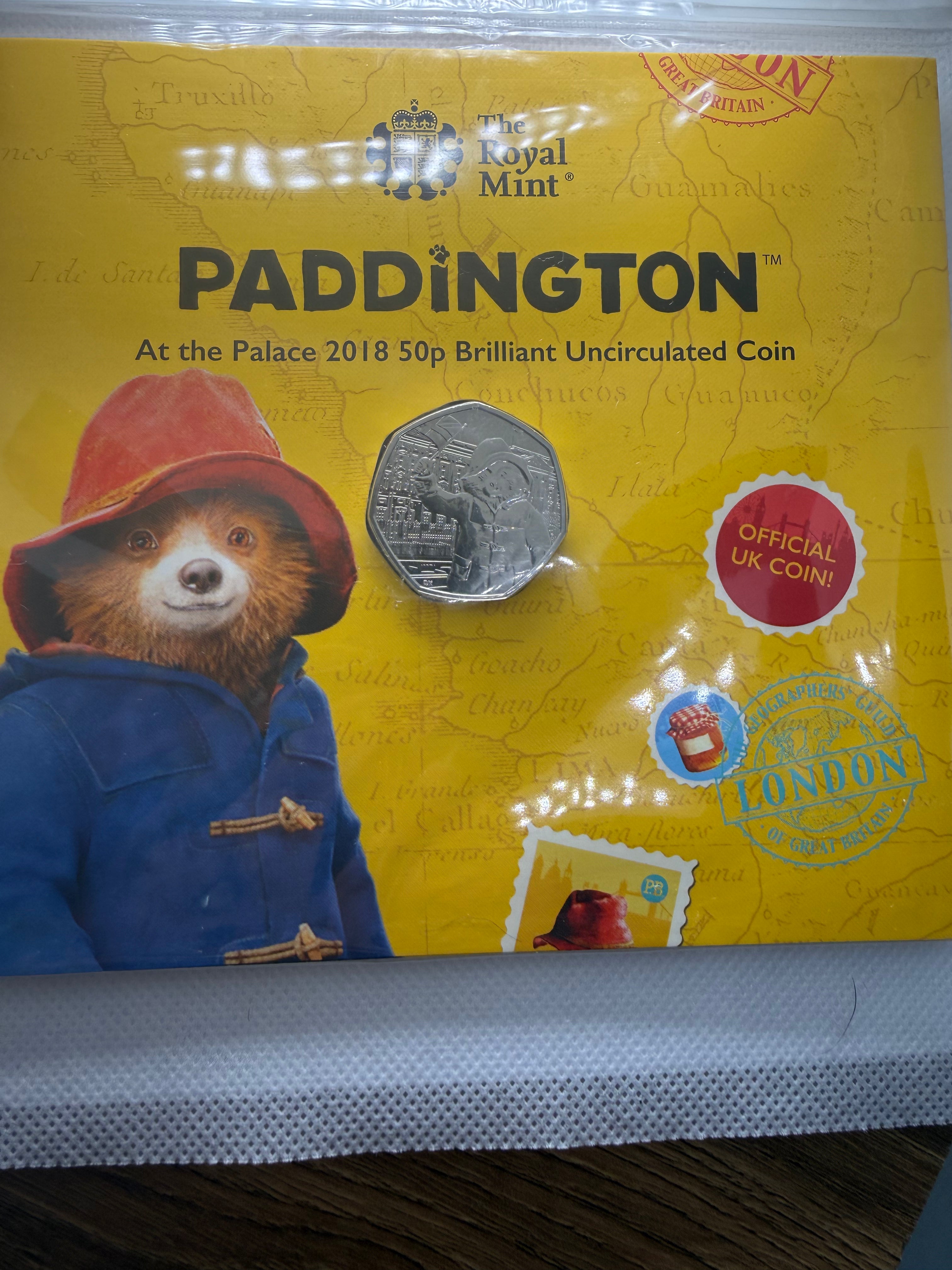 The Royal Mint Paddington at the Palace BU 50 Pence Coin 2018 in presentation Pack