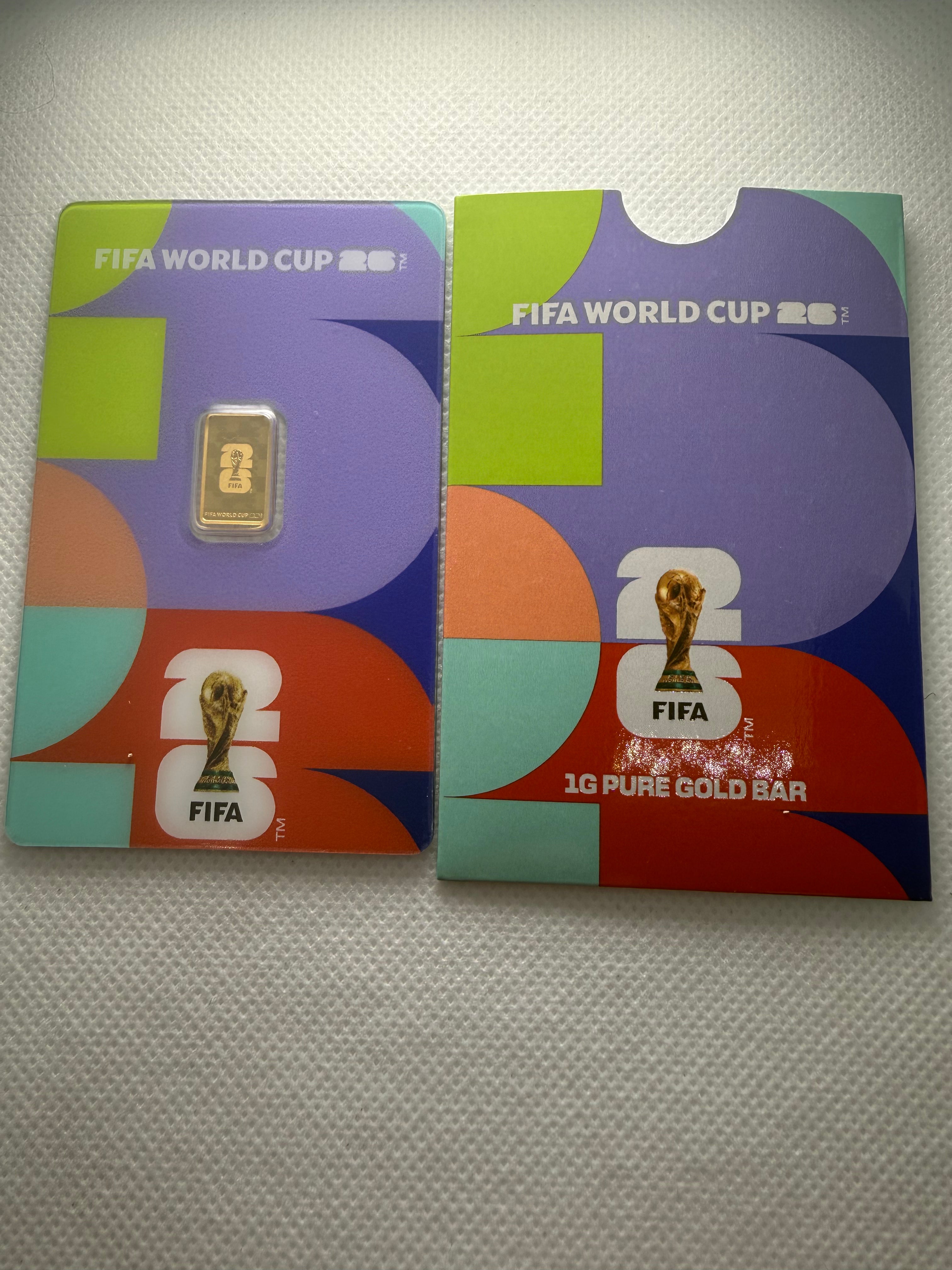 FIFA26 PAMP 1 gram Fine 999.9 Gold Bar Limited Edition with COA and Sleeve