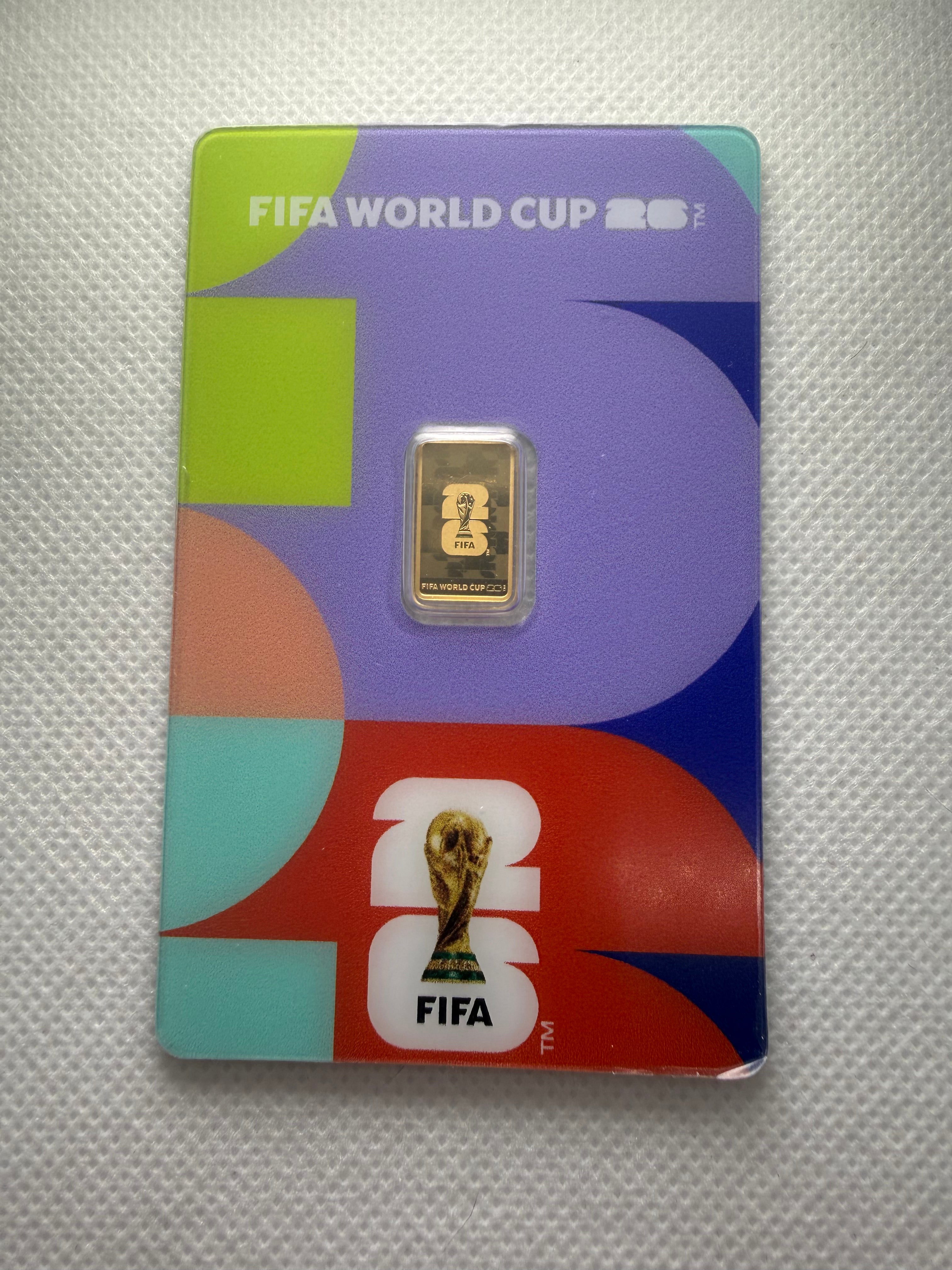 FIFA26 PAMP 1 gram Fine 999.9 Gold Bar Limited Edition with COA and Sleeve