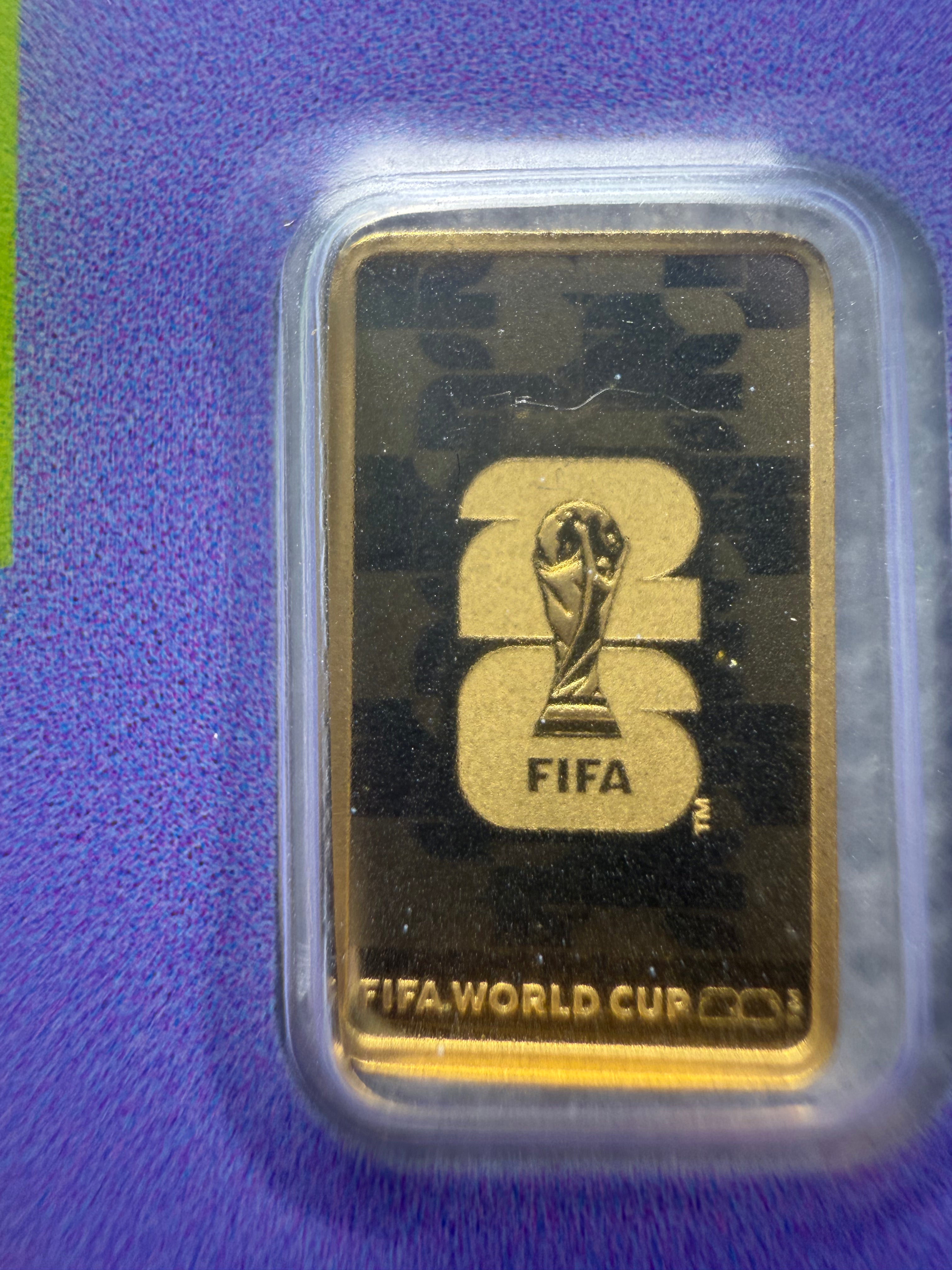 FIFA26 PAMP 1 gram Fine 999.9 Gold Bar Limited Edition with COA and Sleeve