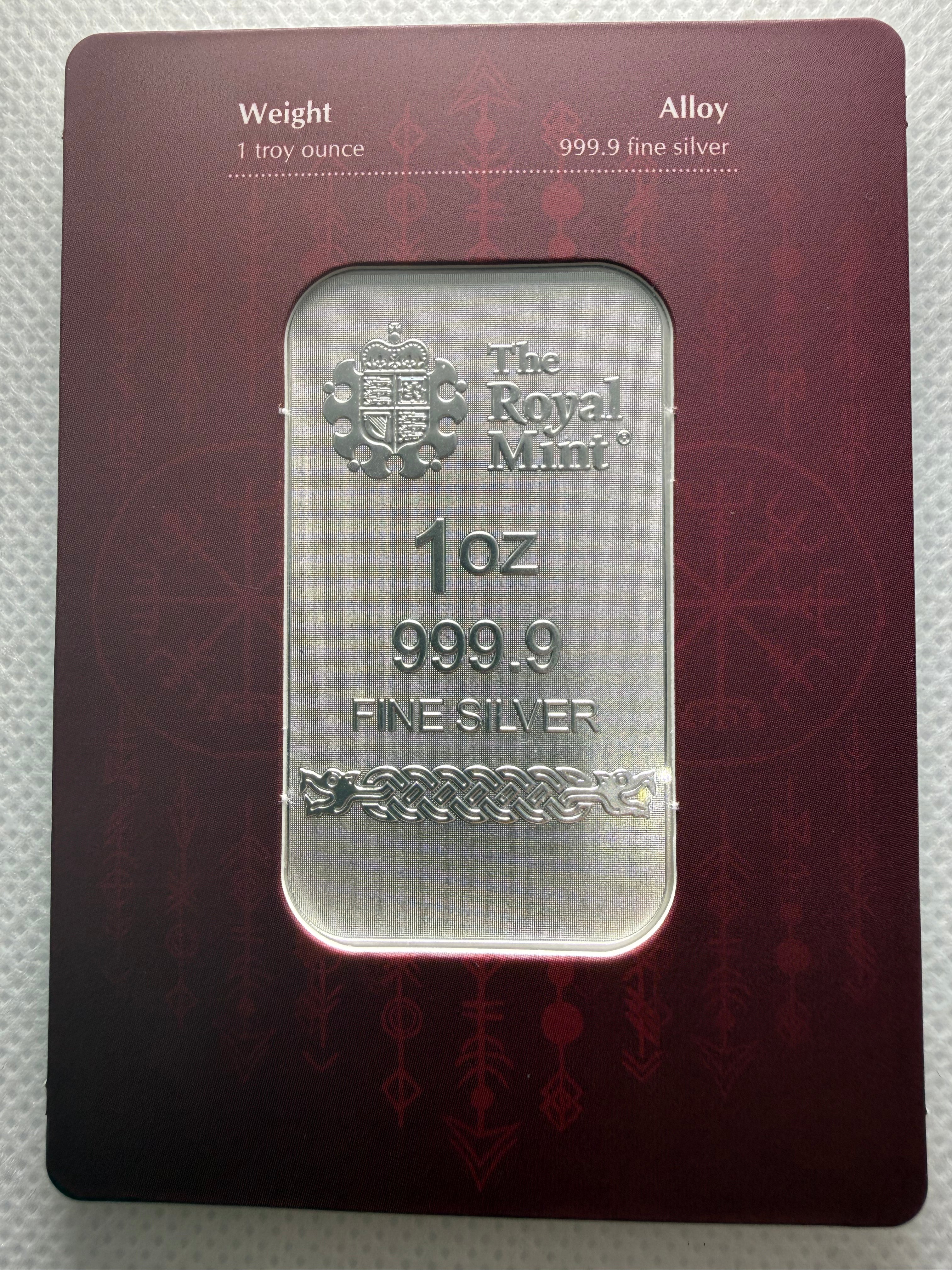 The Royal Mint x Germania Mint 1oz Fine 999.9 Silver Loki Bar in Assay