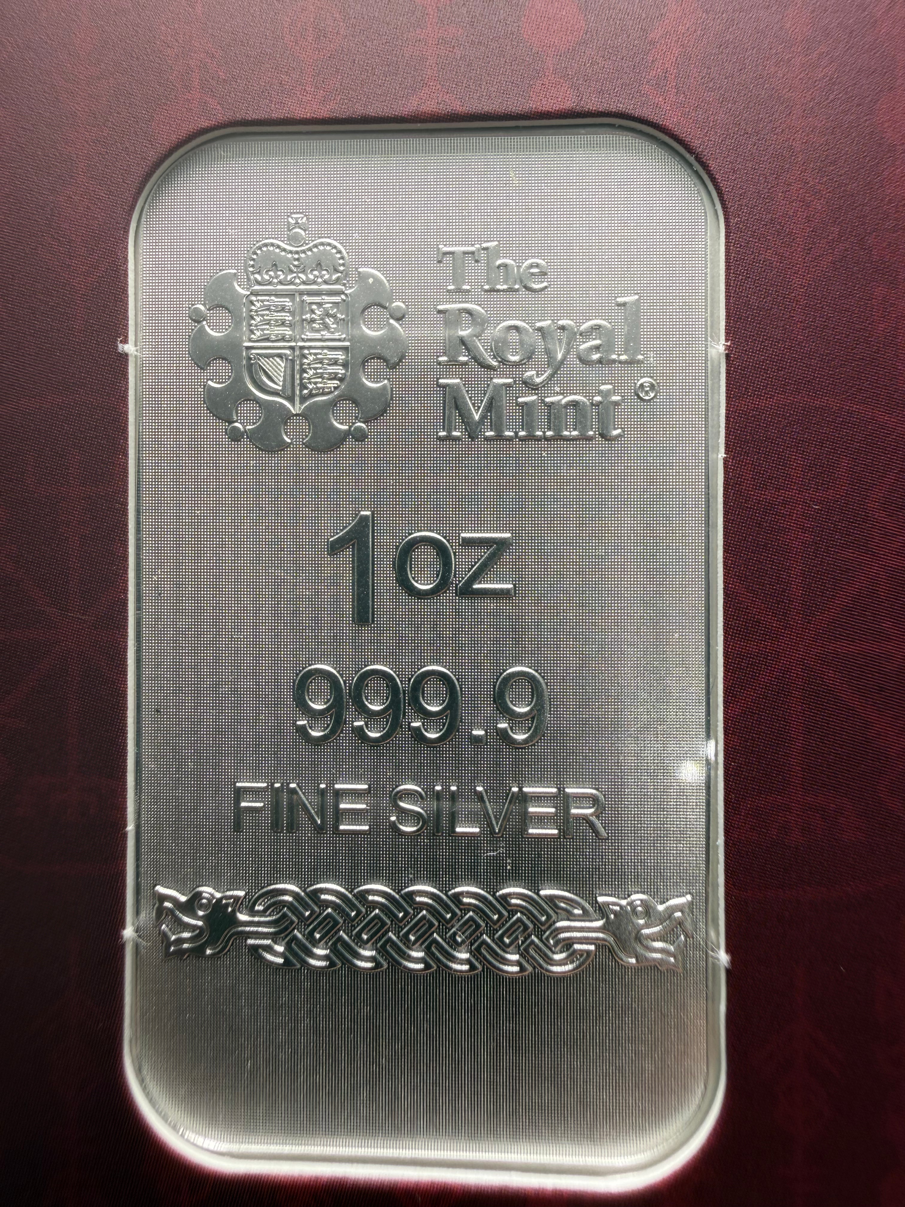 The Royal Mint x Germania Mint 1oz Fine 999.9 Silver Loki Bar in Assay