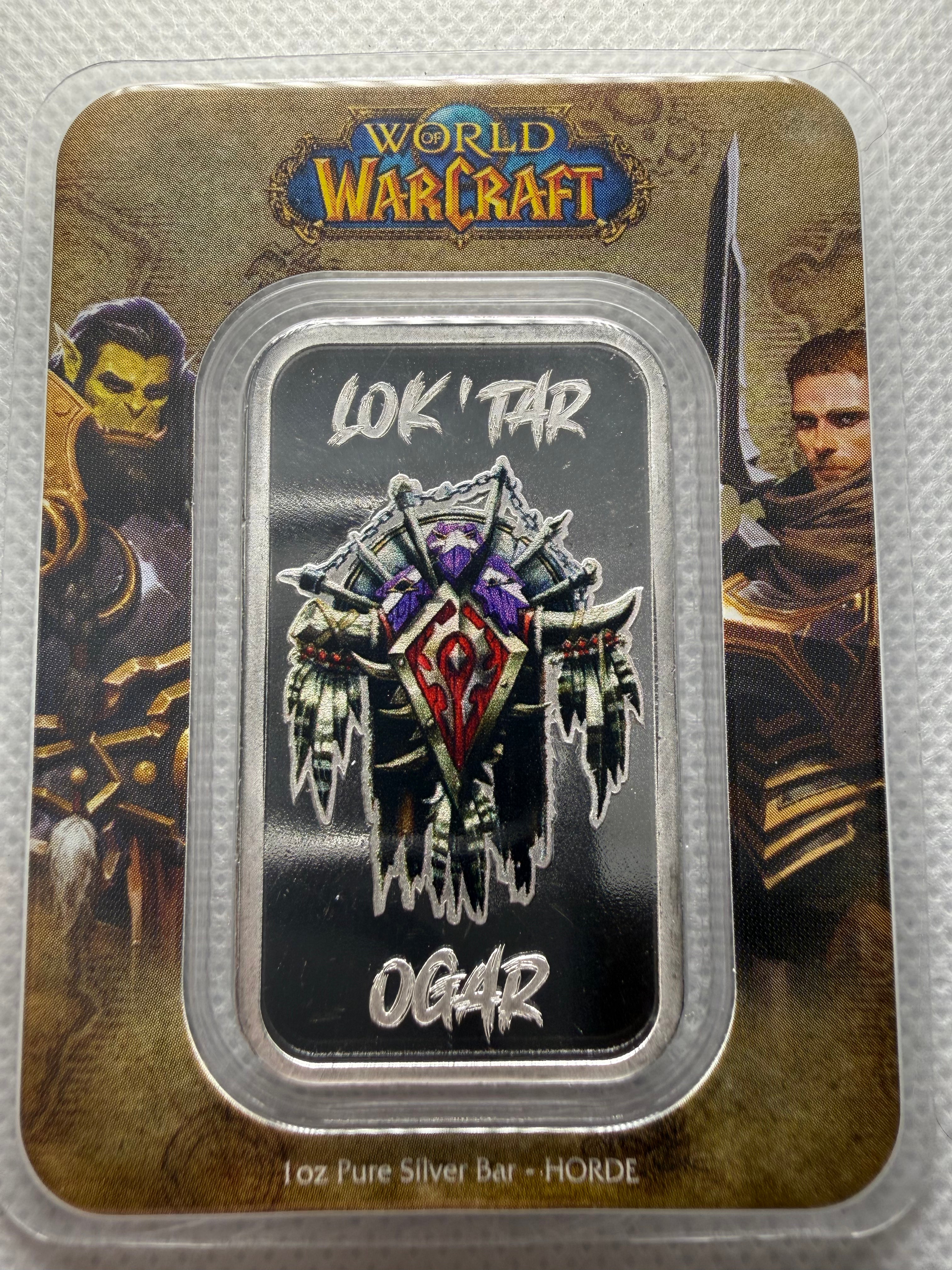 World of Warcraft 1oz Fine 999 Silver For the Horde in TEP