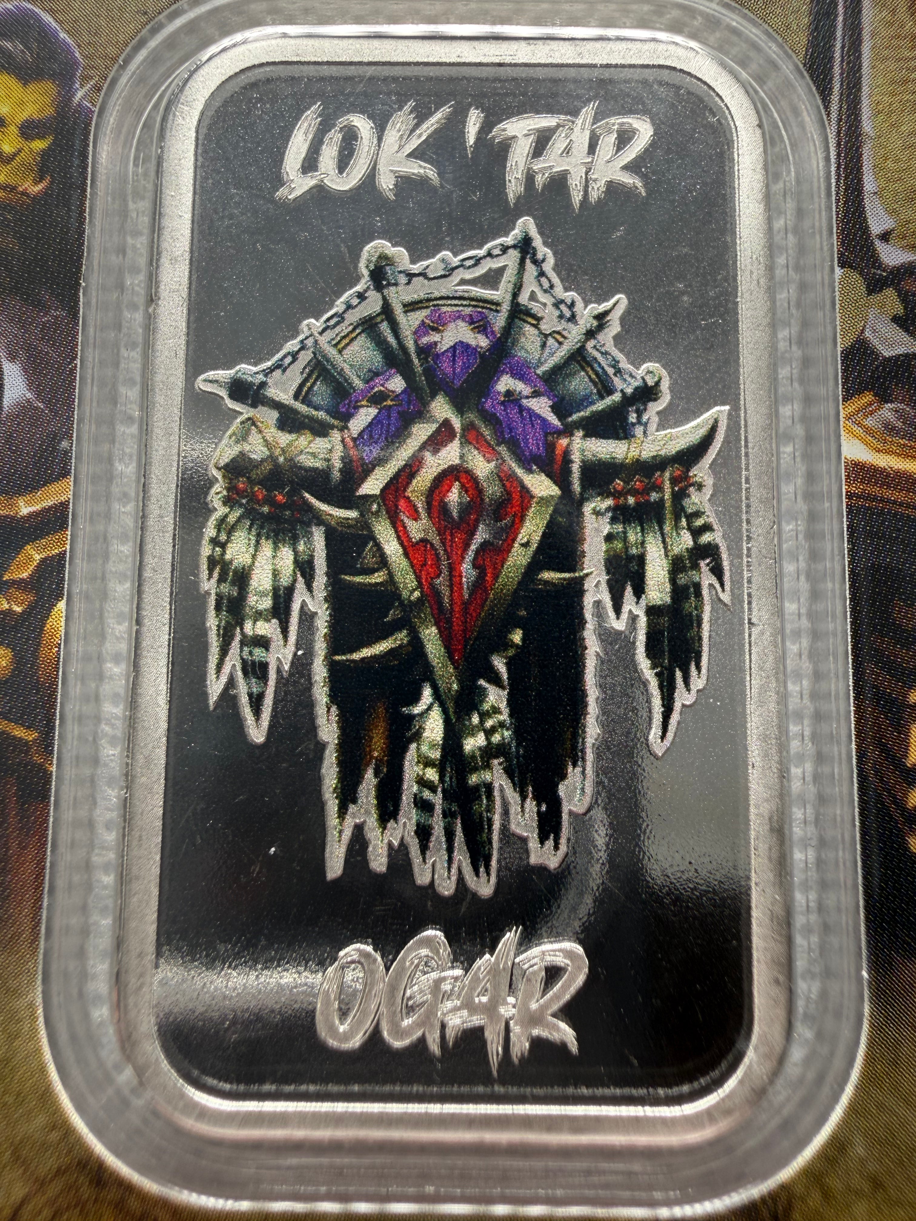 World of Warcraft 1oz Fine 999 Silver For the Horde in TEP