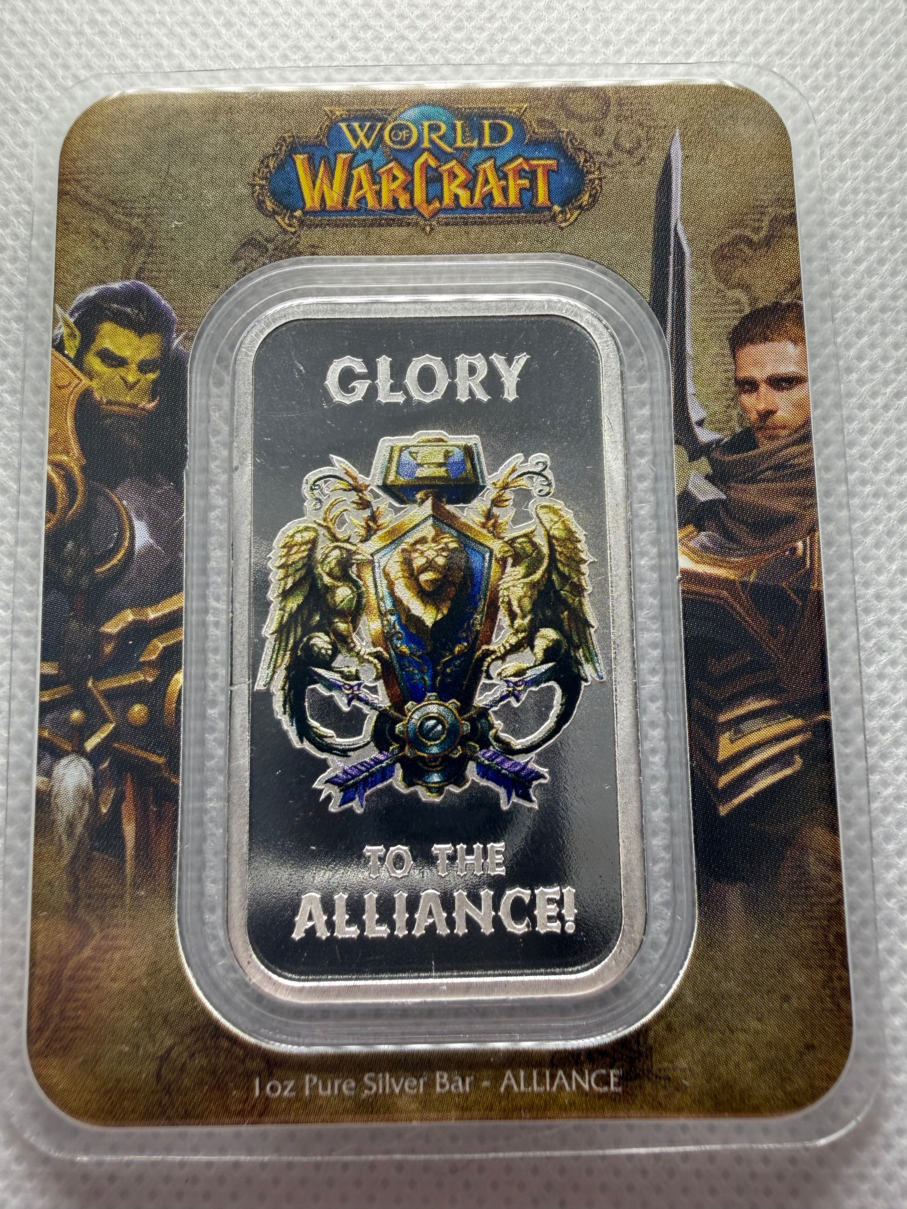 World of Warcraft 1oz Fine 999 Silver For the Alliance in TEP