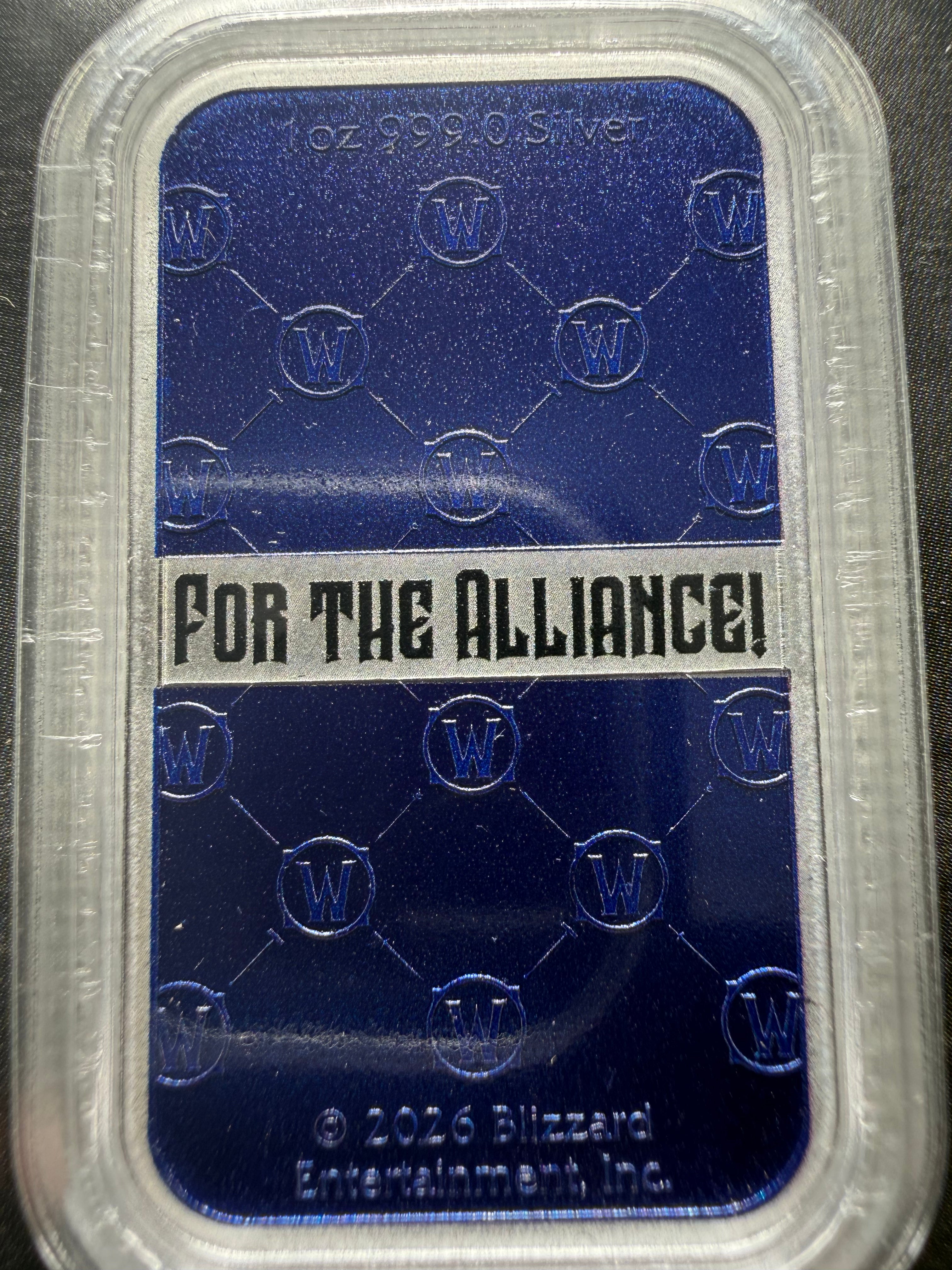 World of Warcraft 1oz Fine 999 Silver For the Alliance in TEP