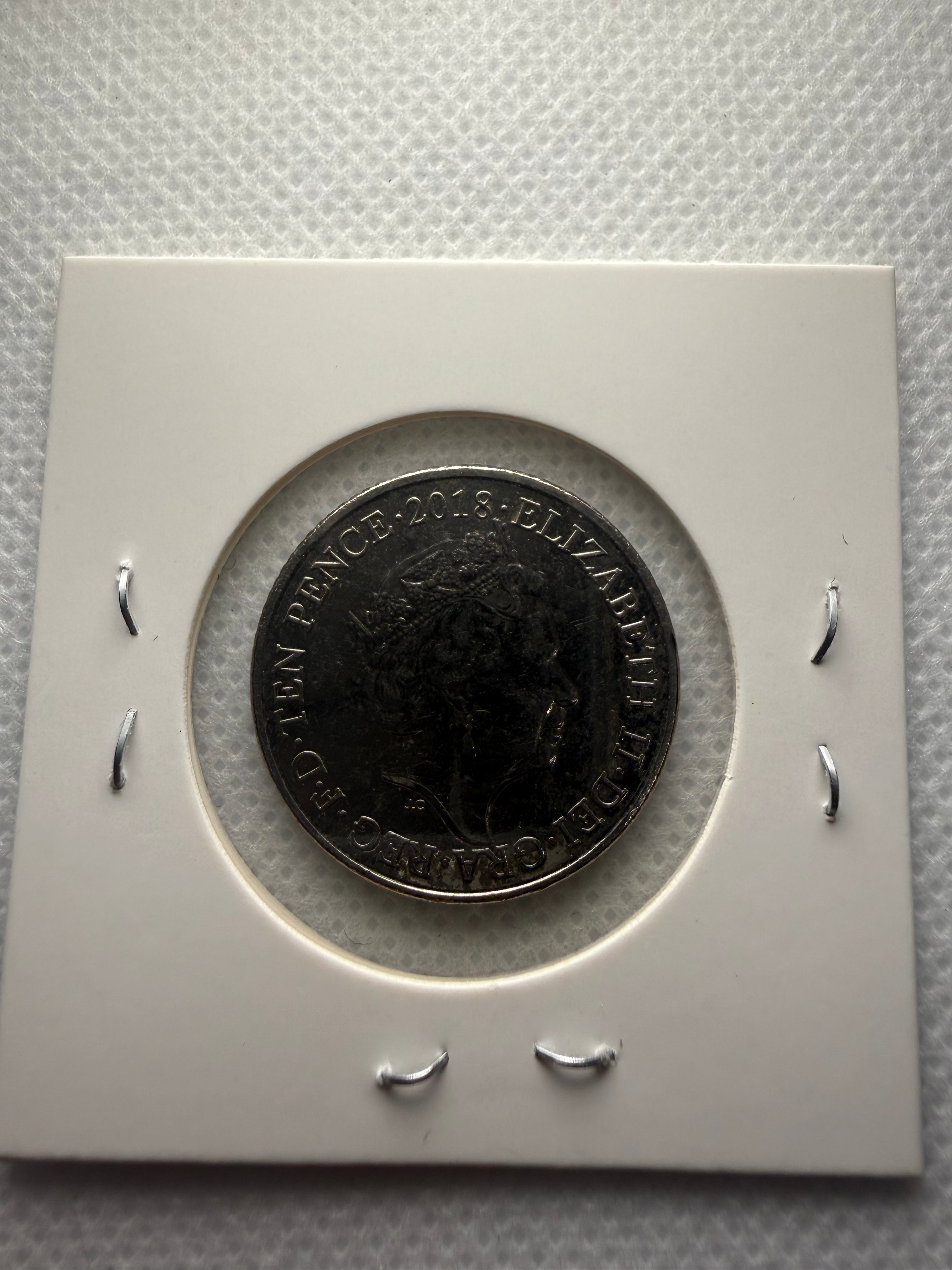 Rare Circulated 10 pence 2018 coin M - Mackintosh in Coin Flip