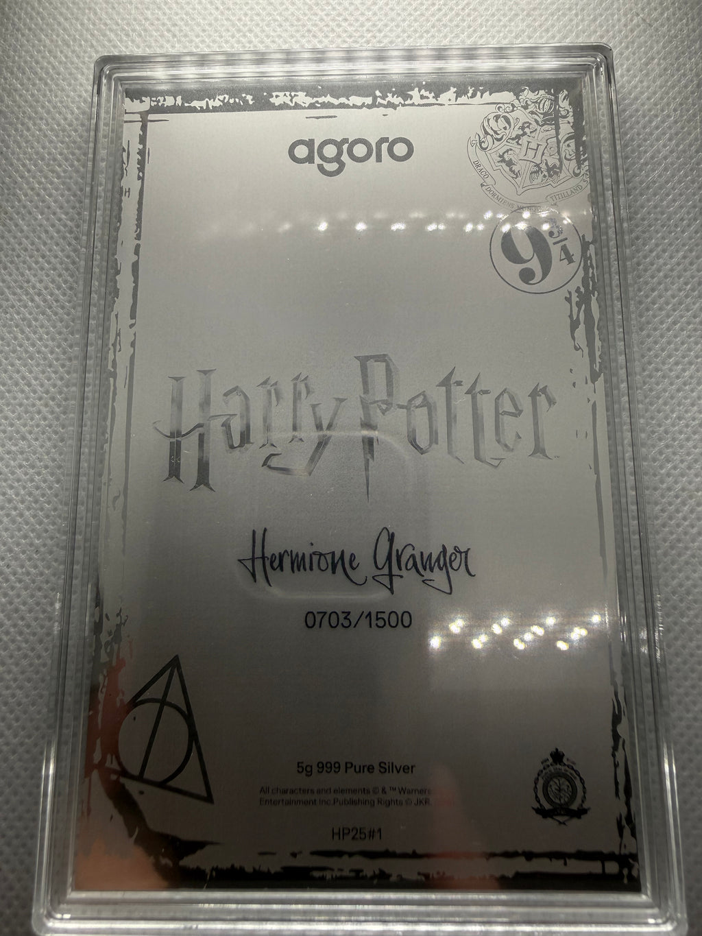🪄 Agoro - HARRY POTTER™ - 25 Years of Magic - OPENED Hermione 5 gram Silver Foil #703/1500🪄