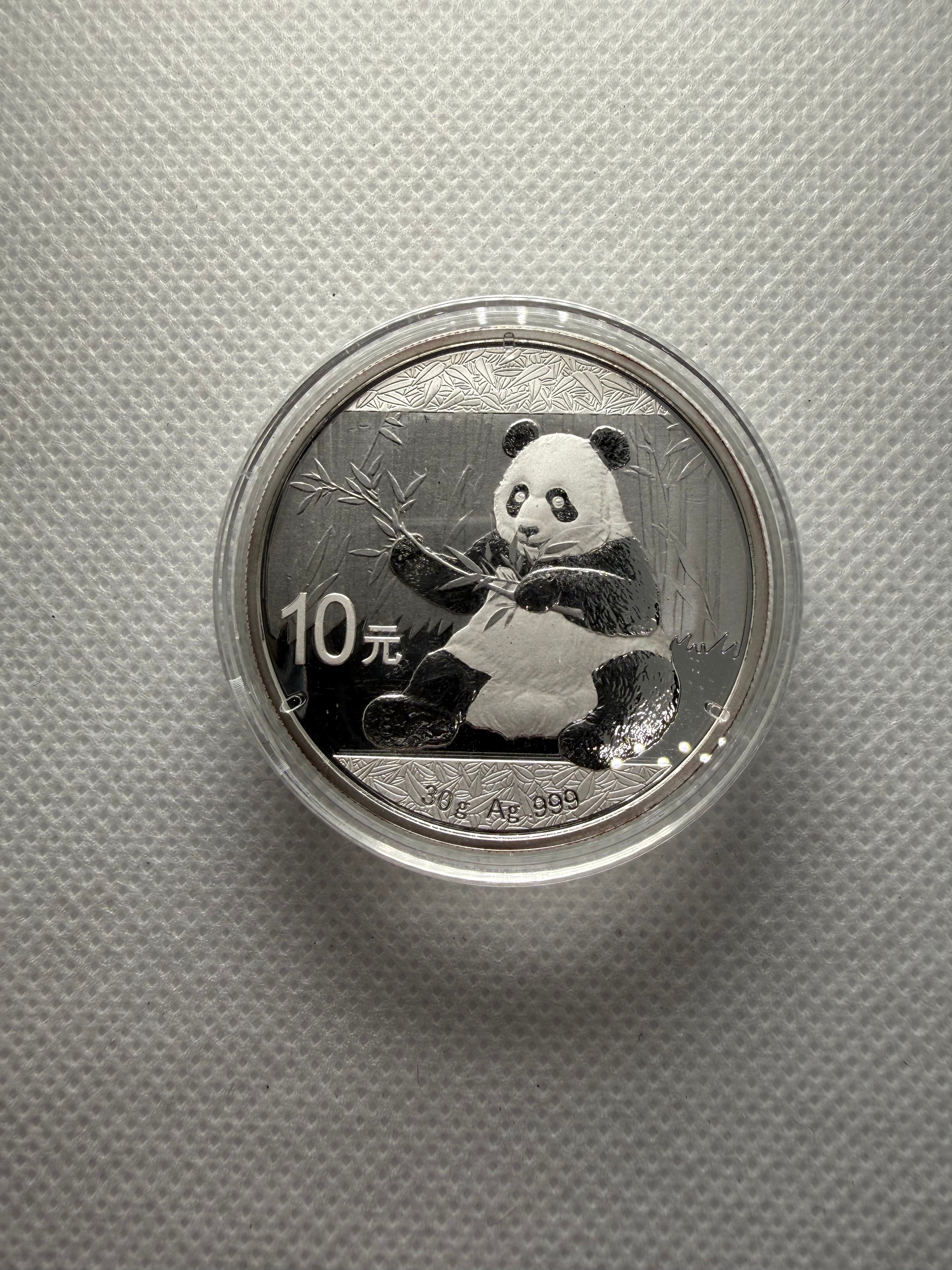 2017 Chinese Panda 999 Silver Coin 30g