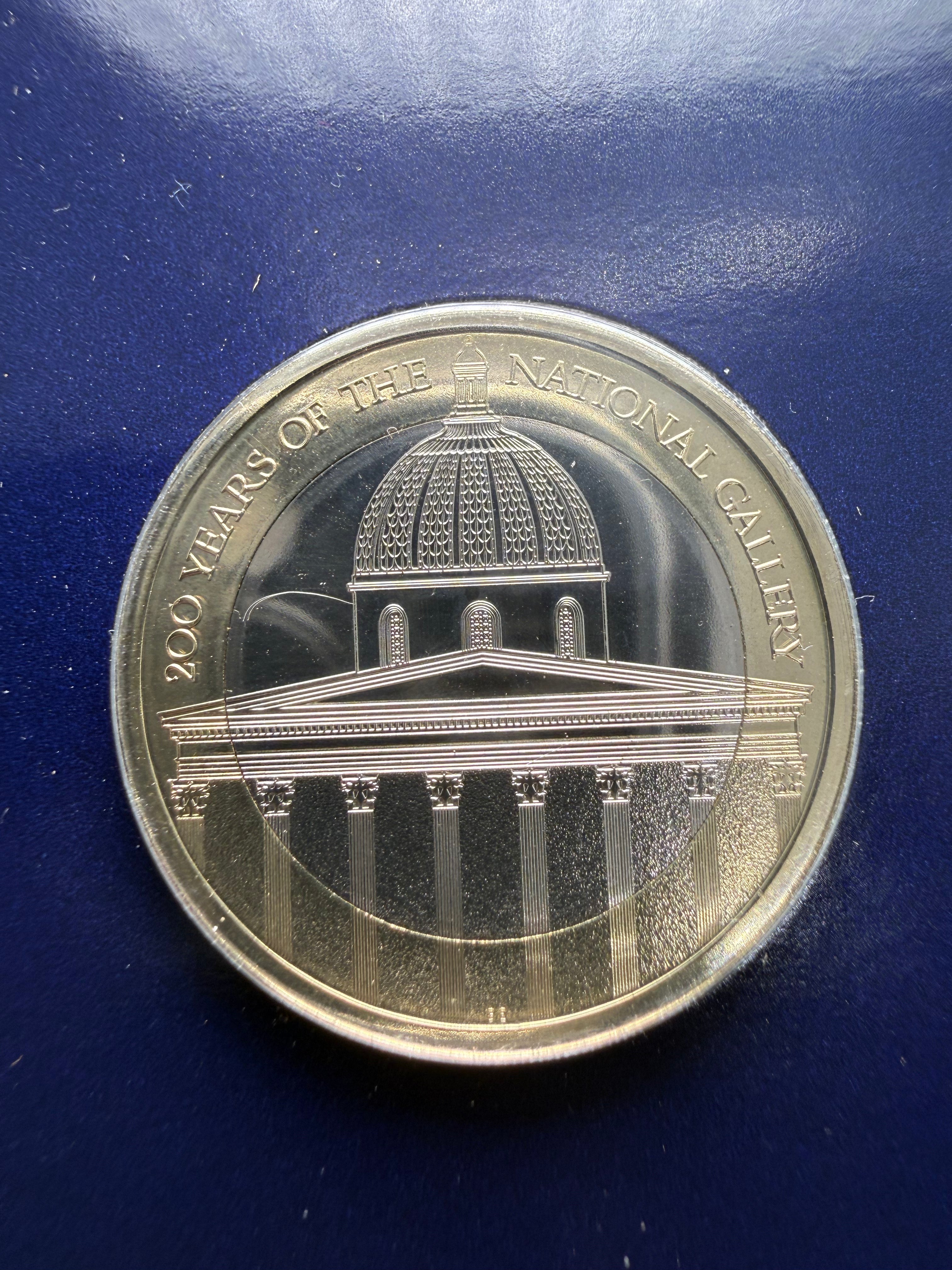 200 years of National Gallery £2 two Pound Coin on Presentation Card