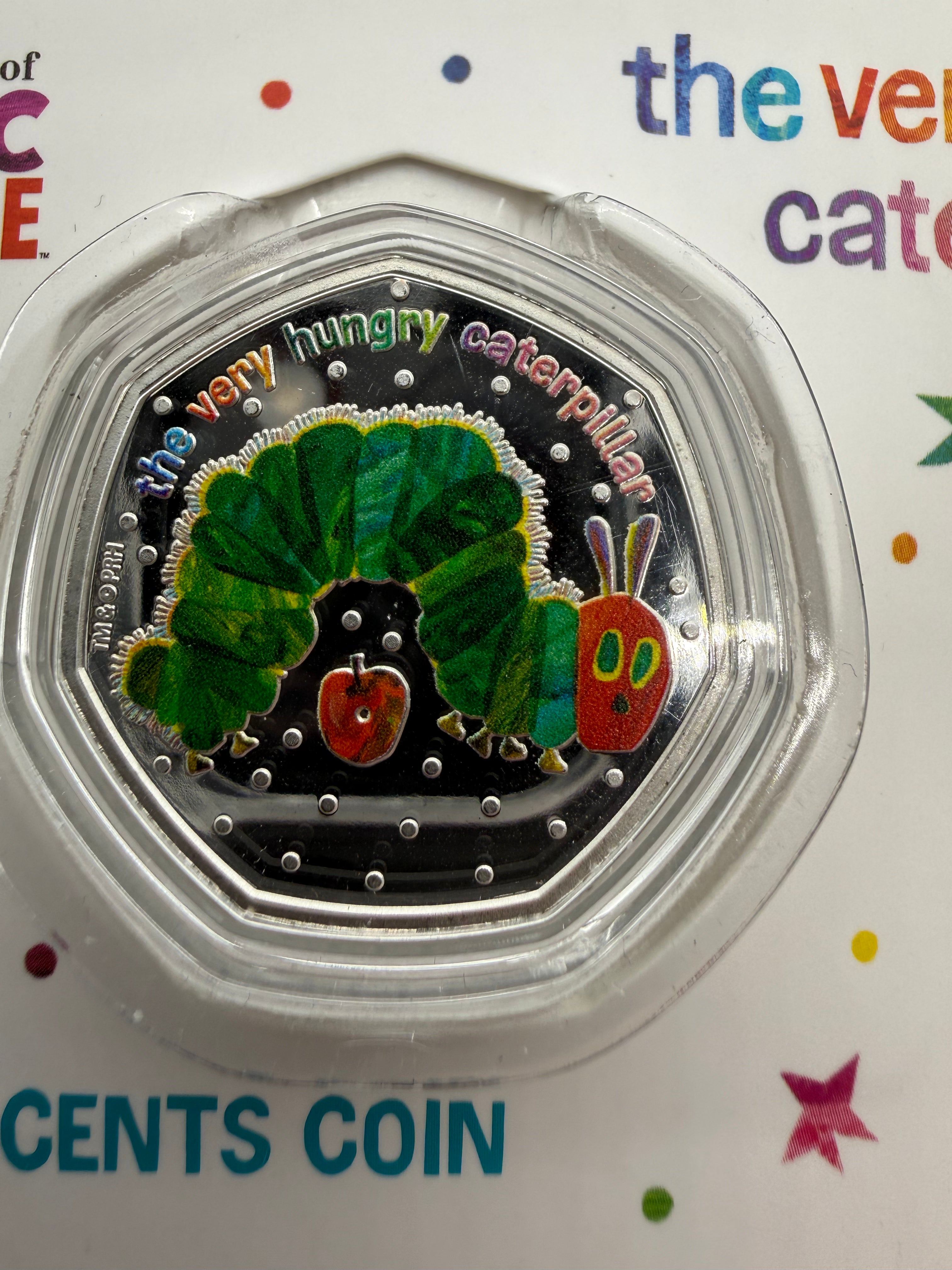 The Very Hungry Caterpillar Silver Plated Coin on Presentation Card 2026 - Limited to 4999