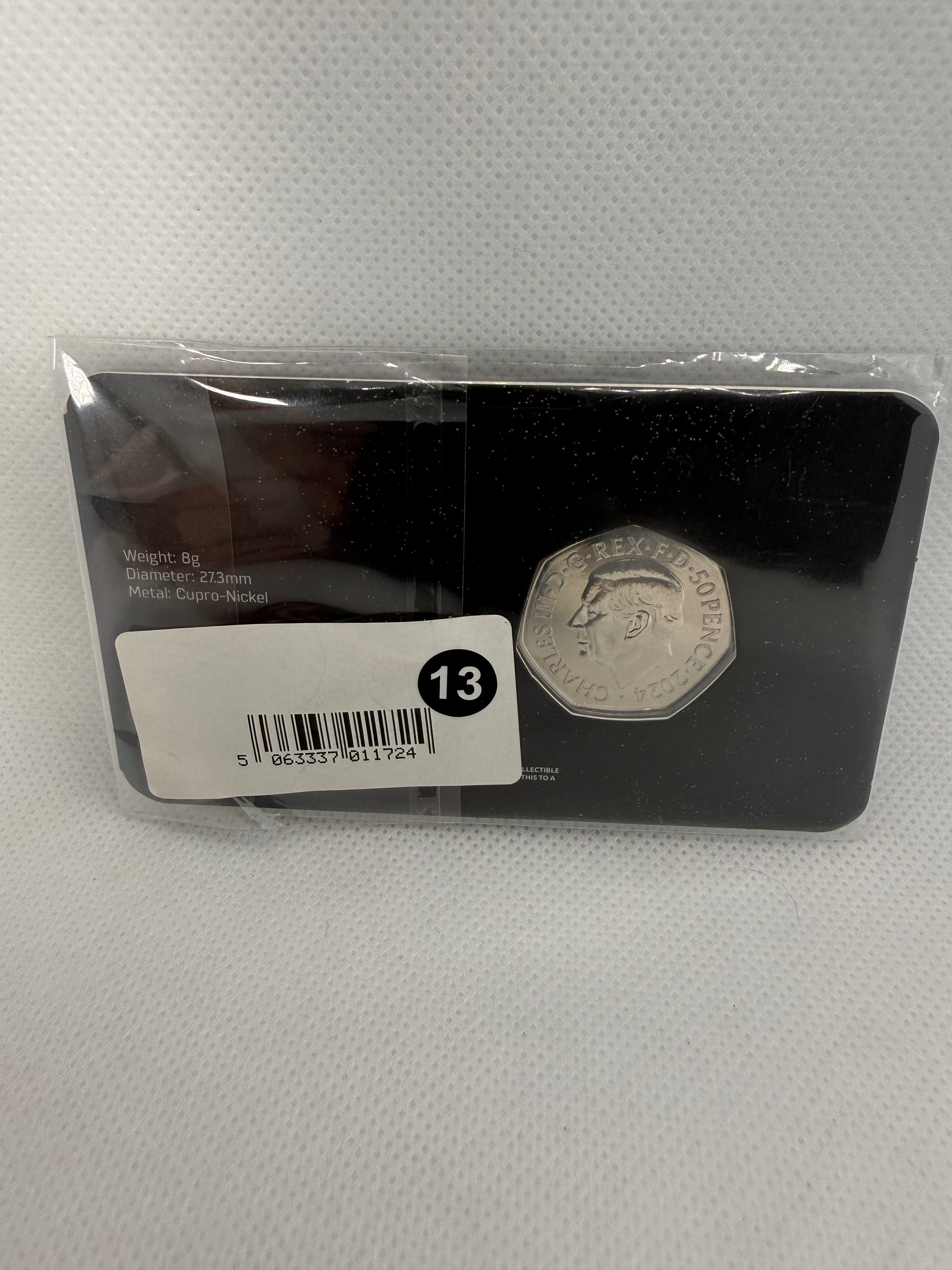 Star Wars - Millennium Falcon 50 pence BU coin on Presentation Card 2024