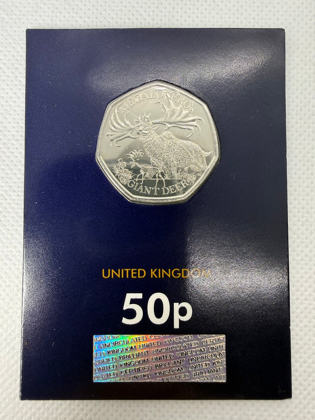 Megalorceros  The Giant Deer 50 pence BU Coin 2024