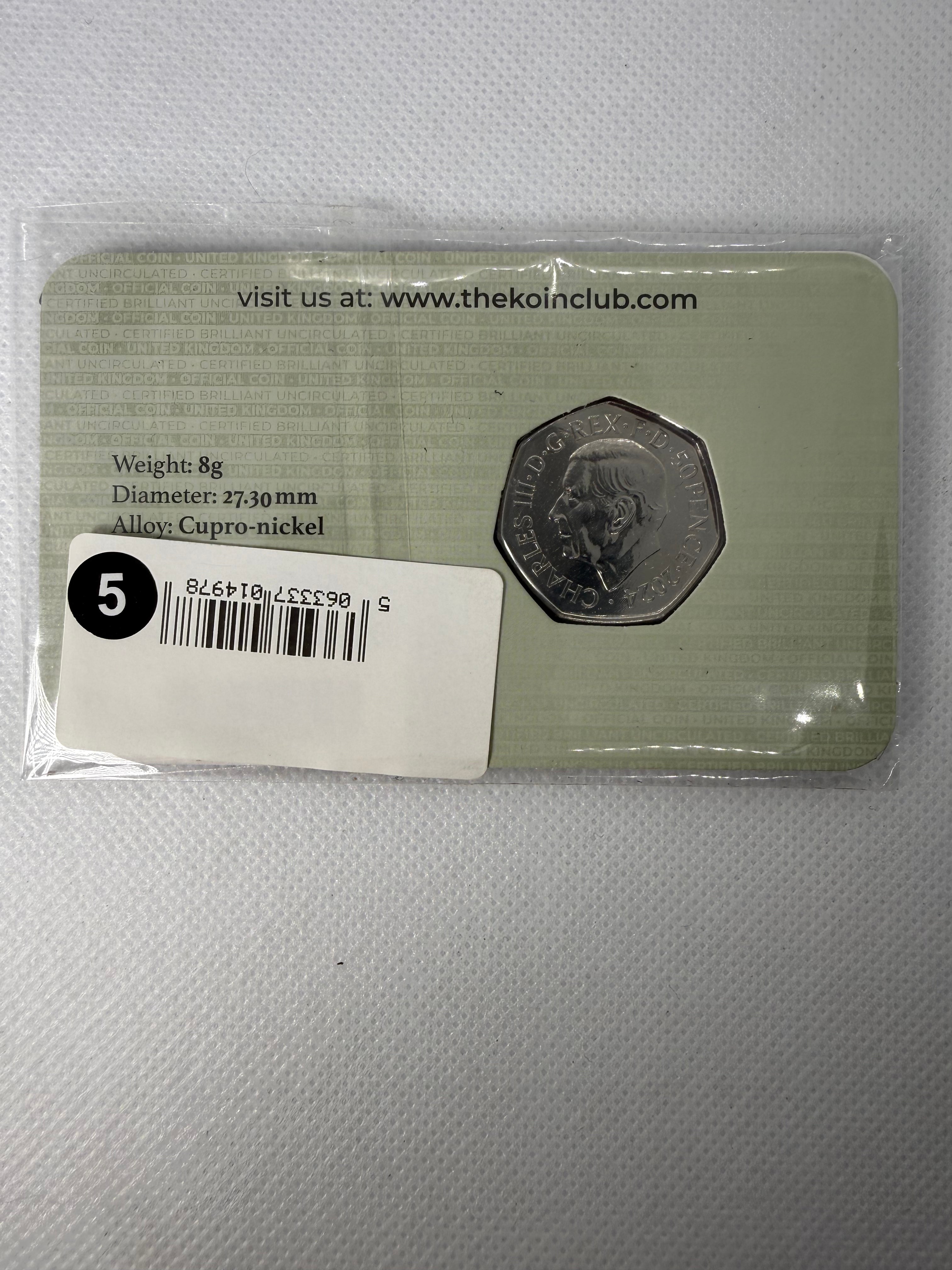 The Gruffalo's Child 50 pence 50 pence coin in card 2024