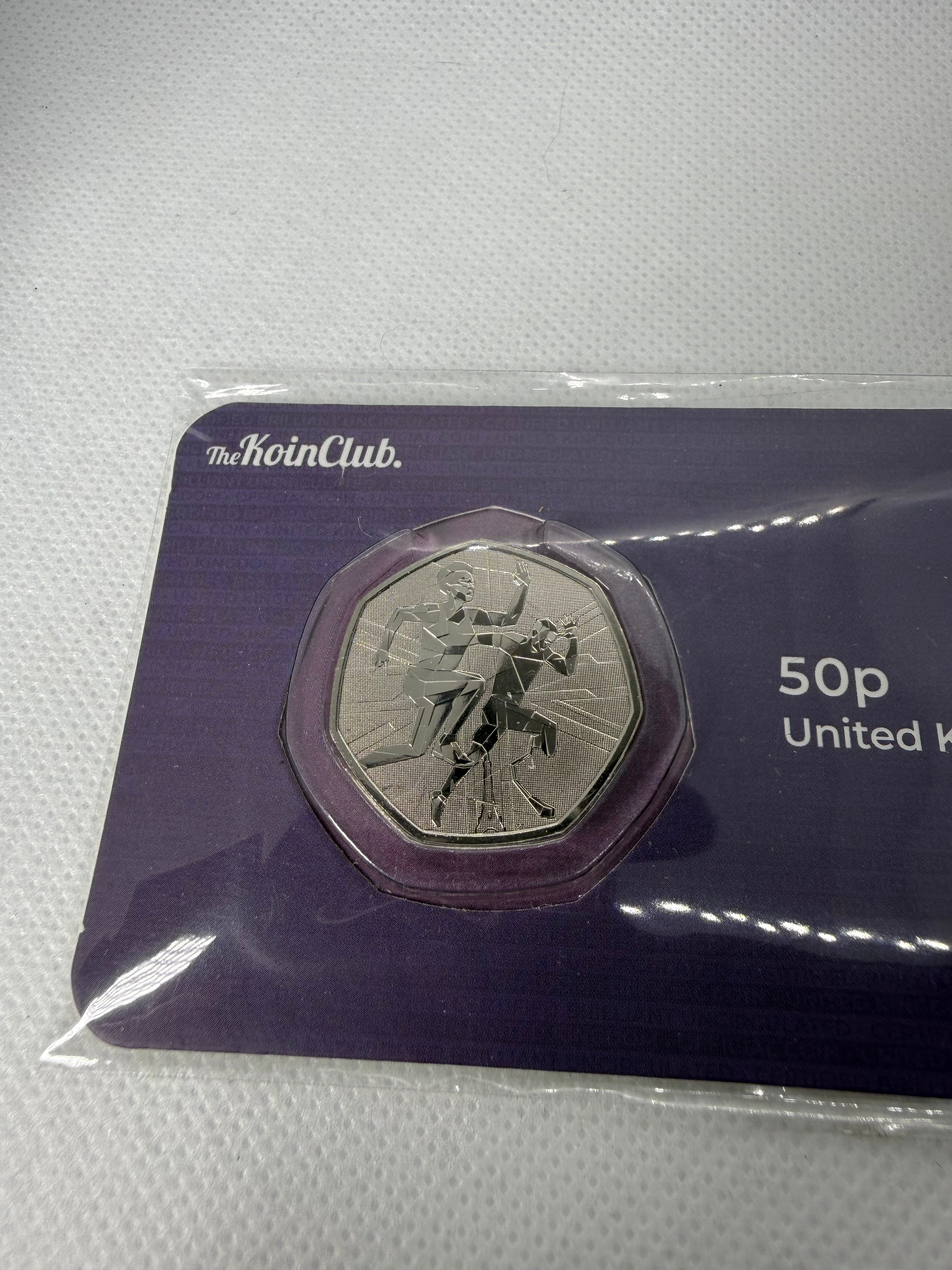 Olympic And Paralympic 50 pence BU Coin on Card 2024