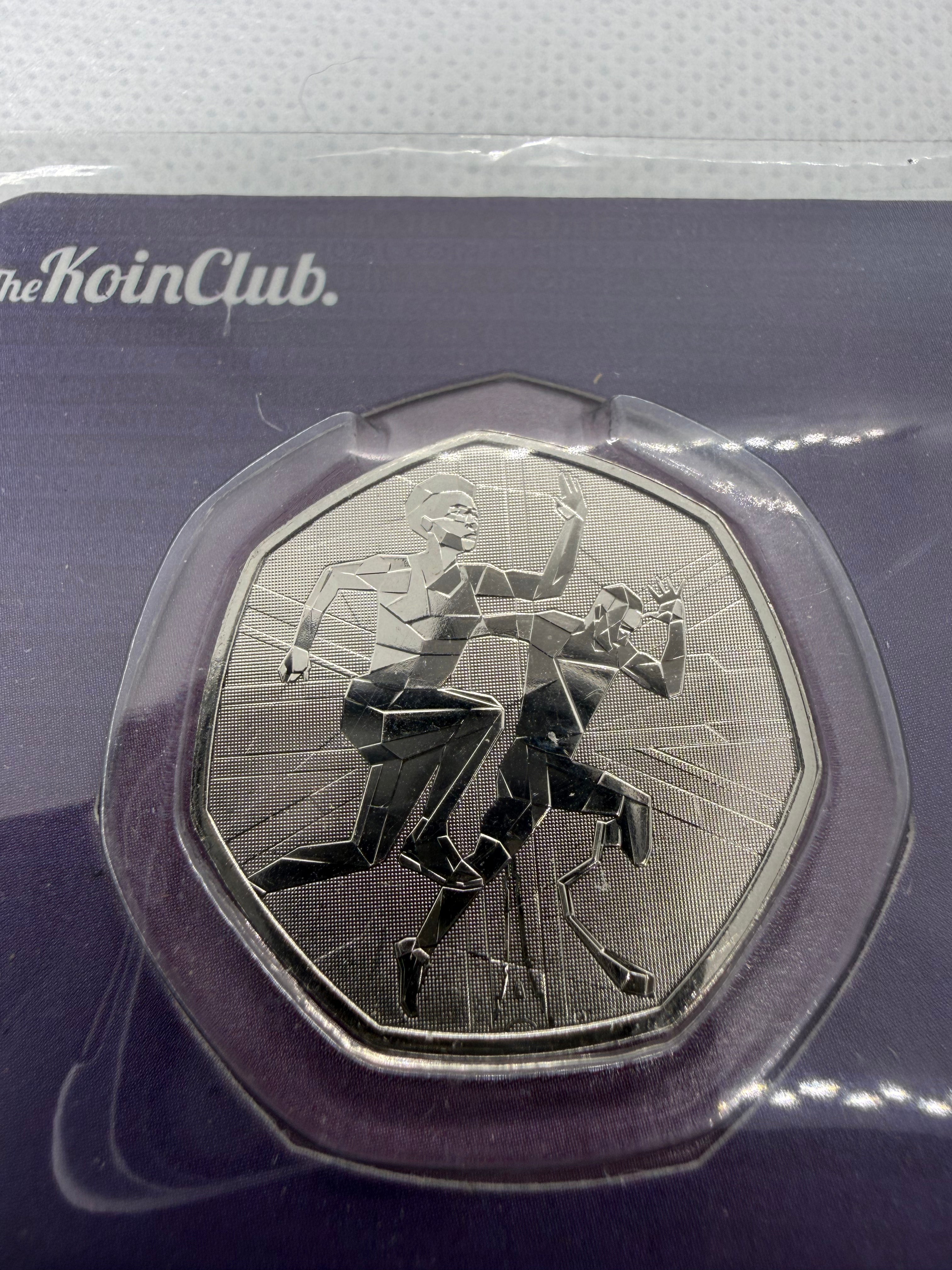 Olympic And Paralympic 50 pence BU Coin on Card 2024