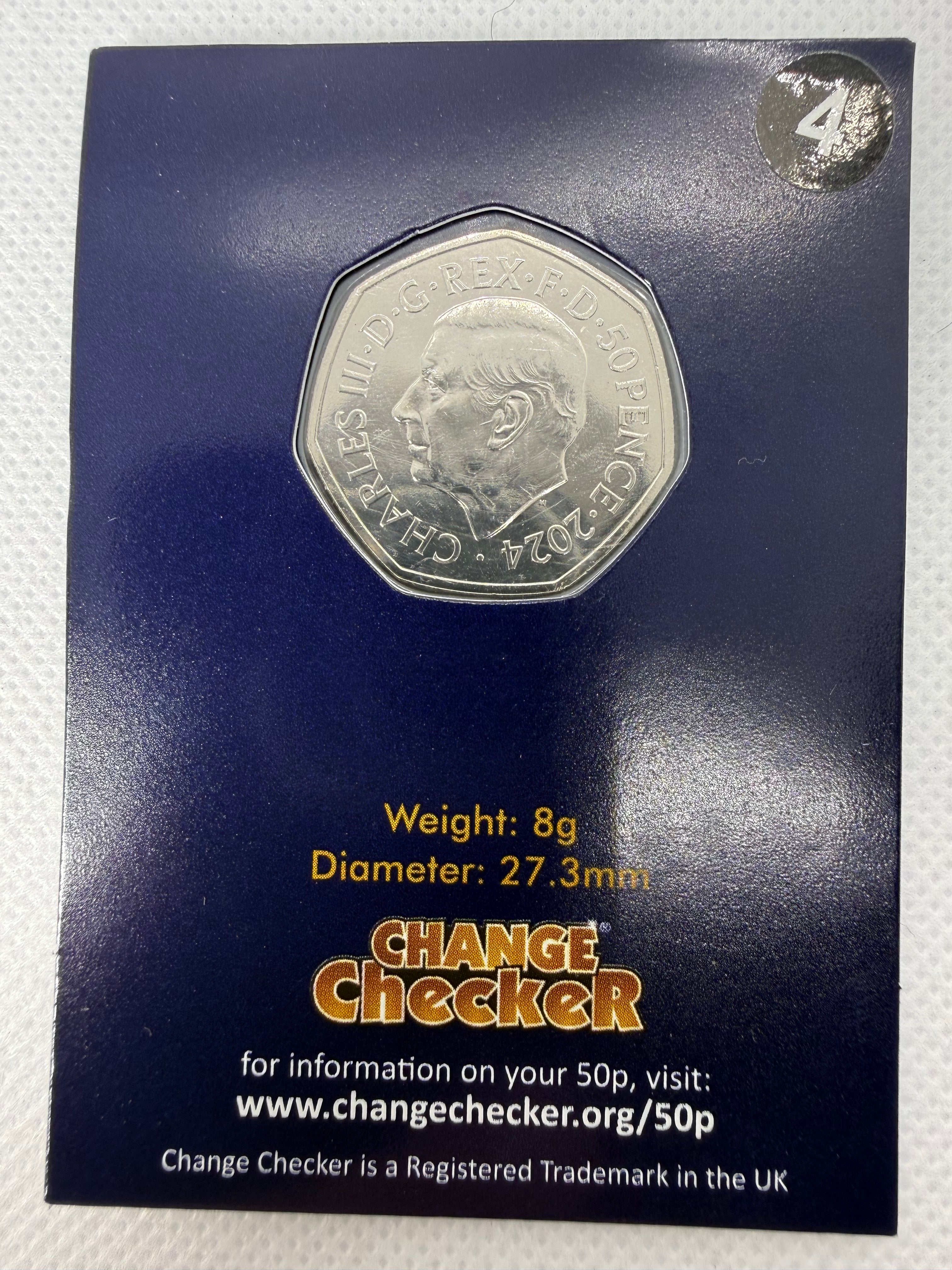 Olympic And Paralympic 50 pence BU Coin on Card 2024