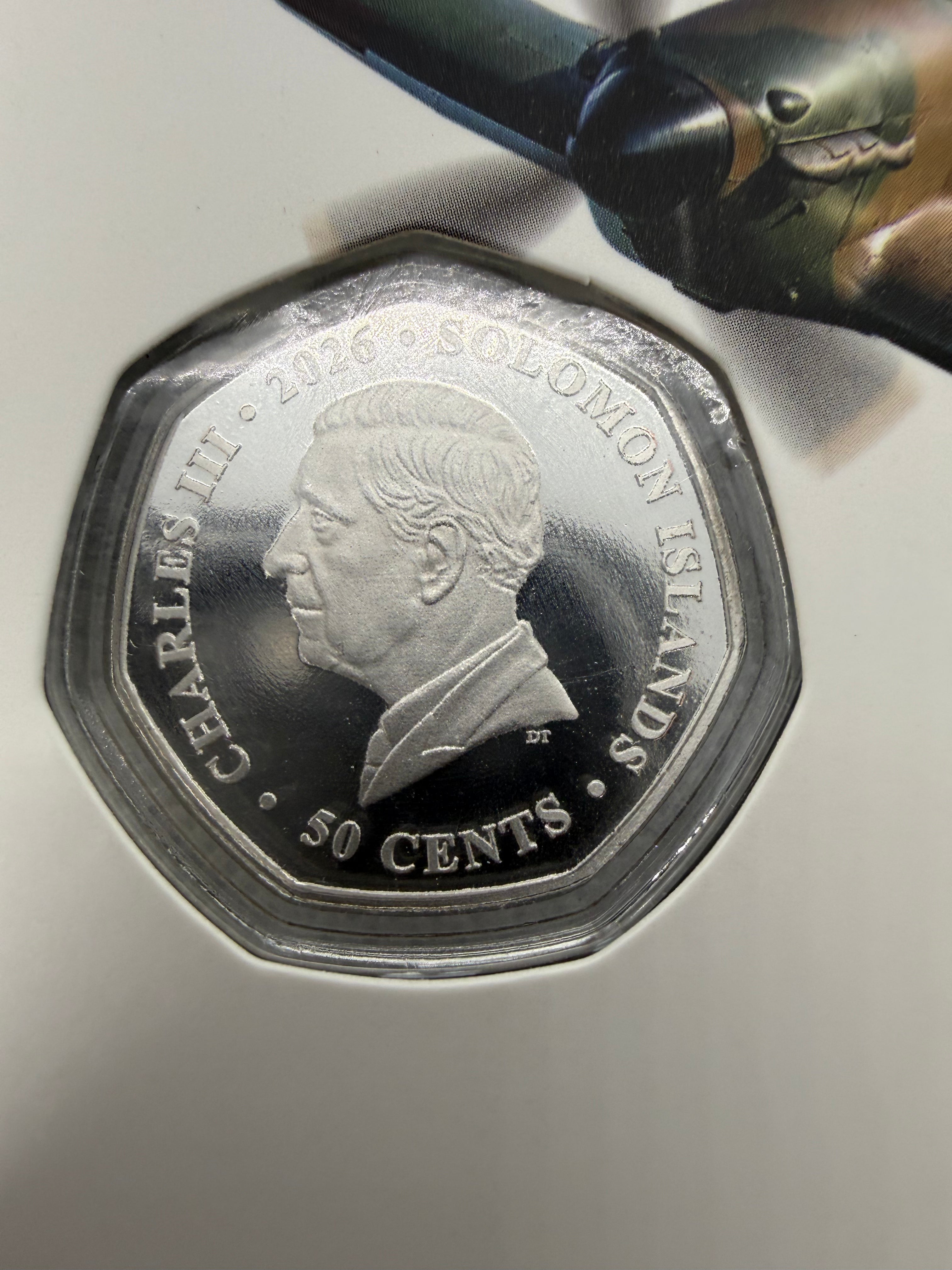 Hawker Hurricane Silver Plated and Colourised BU Coin in Card with COA - Limited Edition to 499