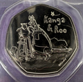 2022 UK kanga and Roo 50p (Winnie Pooh) BUNC Coin on Card