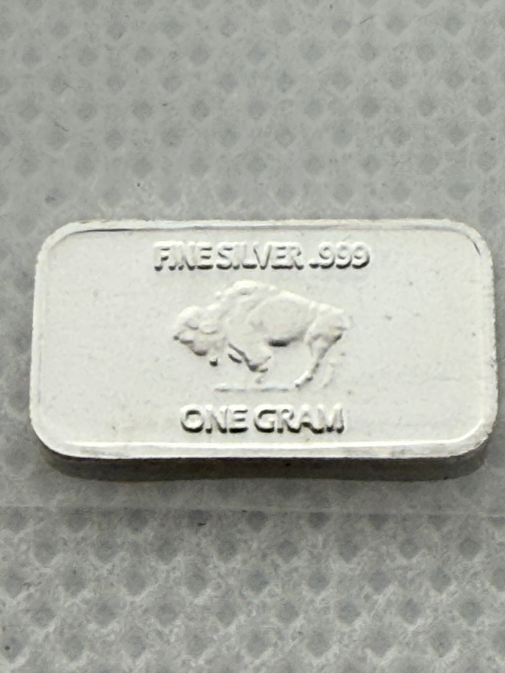 PSC 1 Gram 999 Fine Silver Buffalo Bar in Packaging S