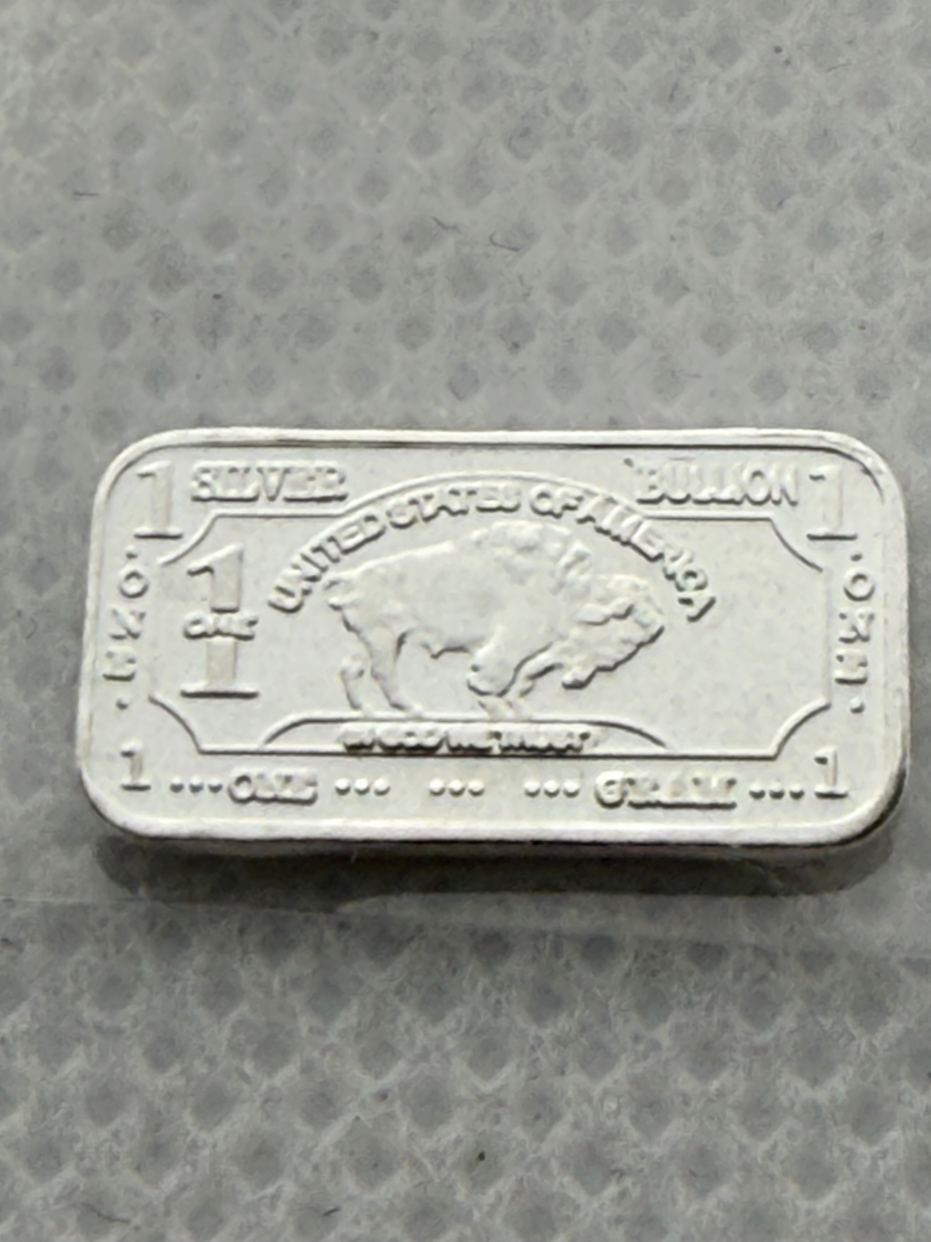 PSC 1 Gram 999 Fine Silver Buffalo Bar in Packaging S