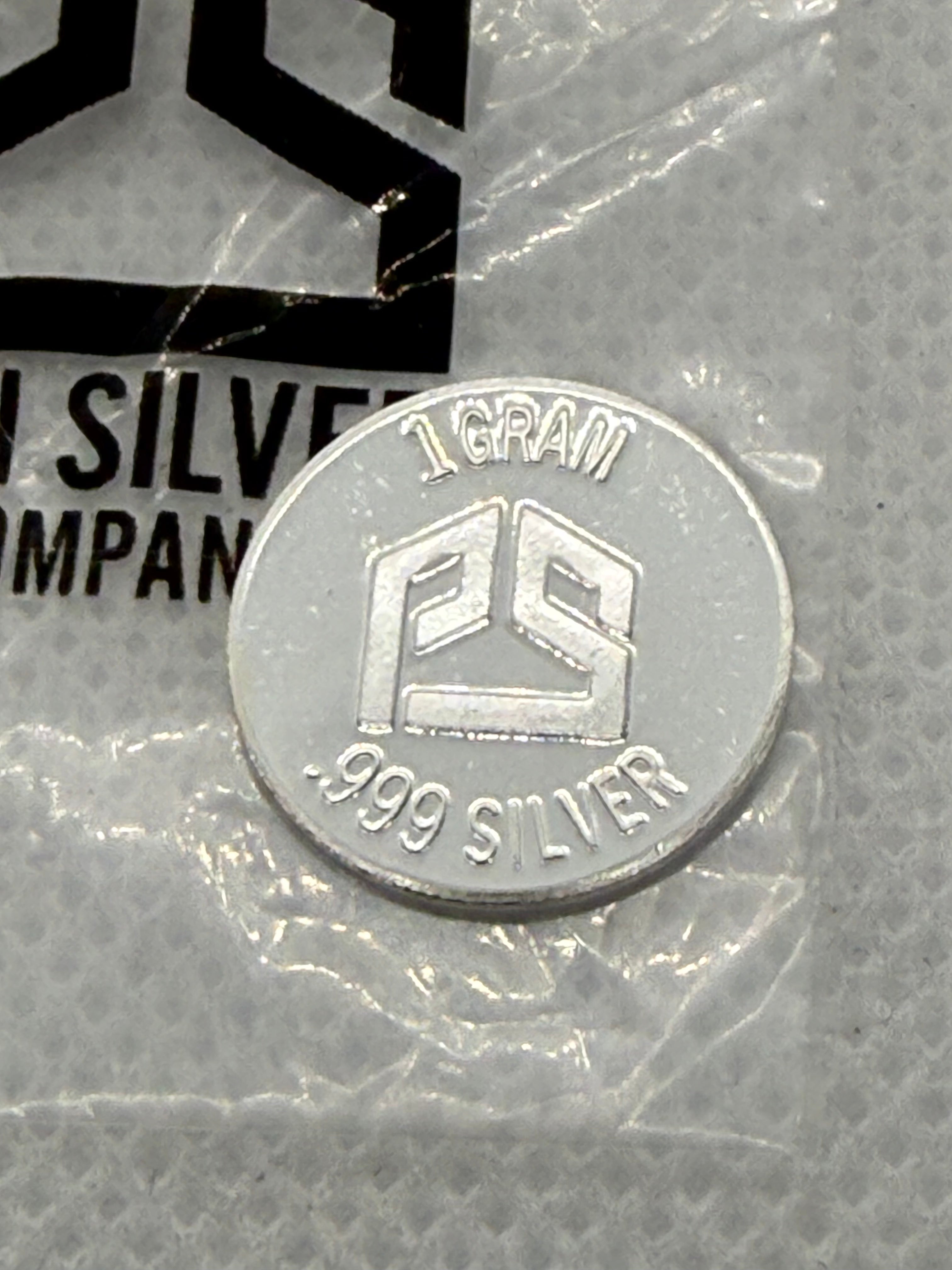 Smiley Face 1 gram Fine 999 Silver Round PSC