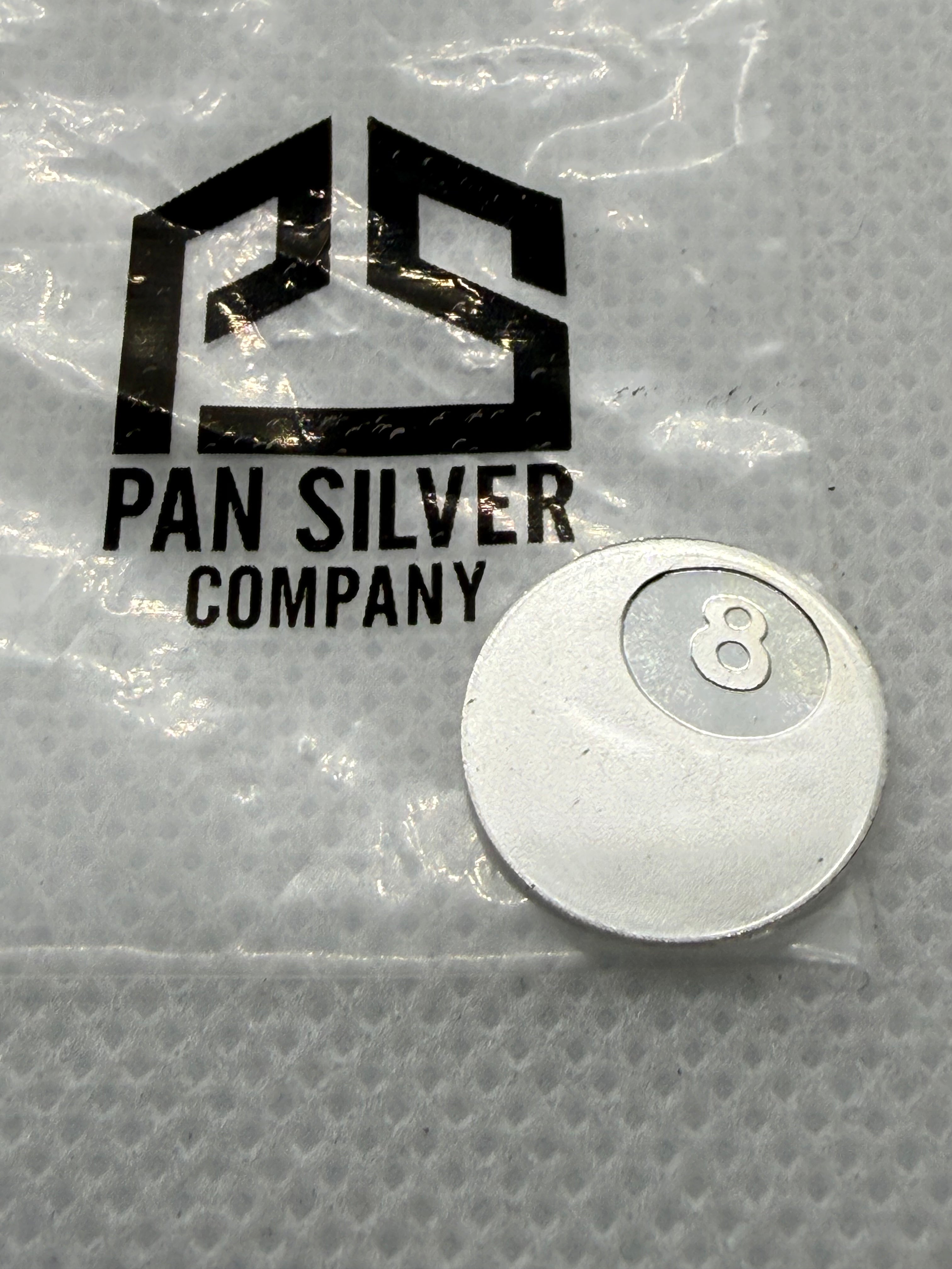 8 Ball 1 Gram Fine 999 Silver Round PSC