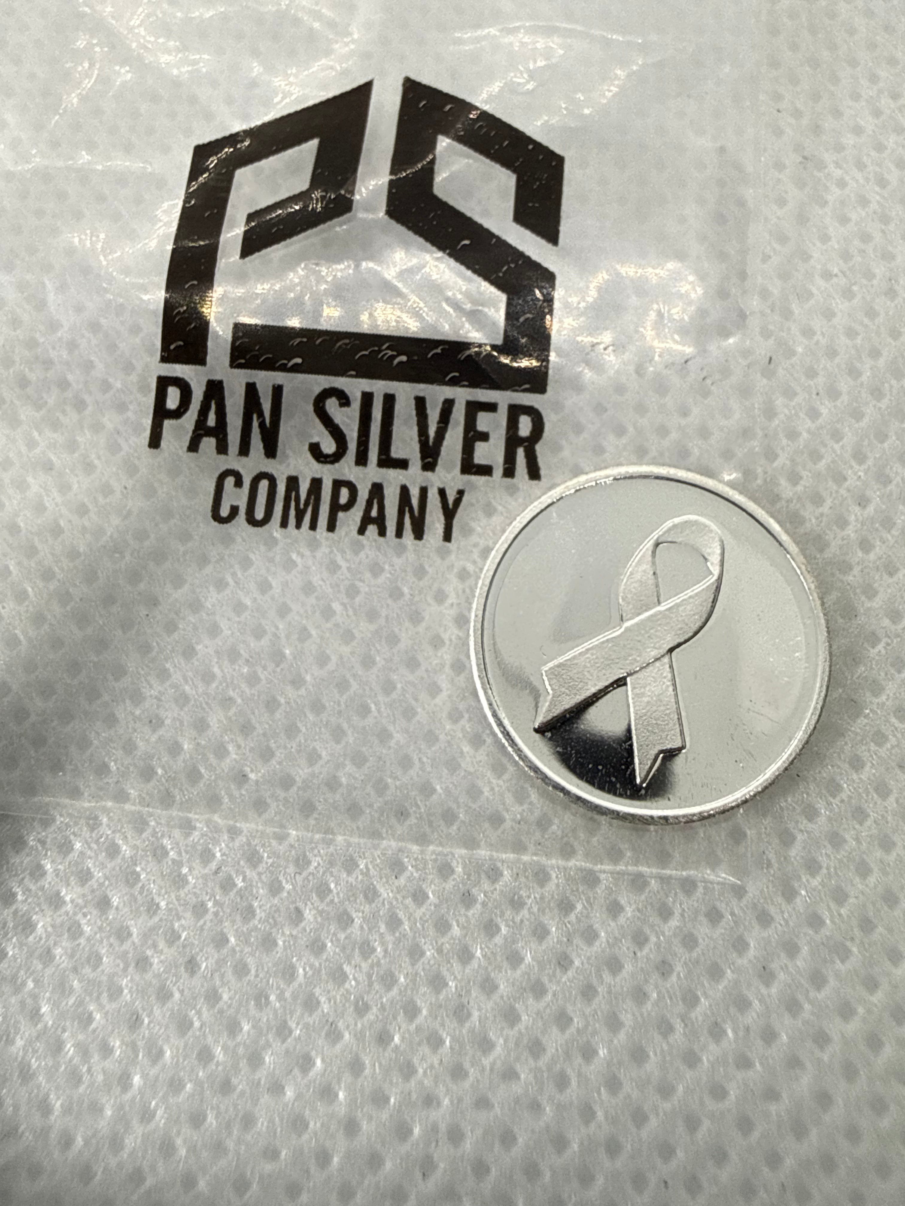 Awareness Ribbon 1 Gram .999 Silver Round PSC