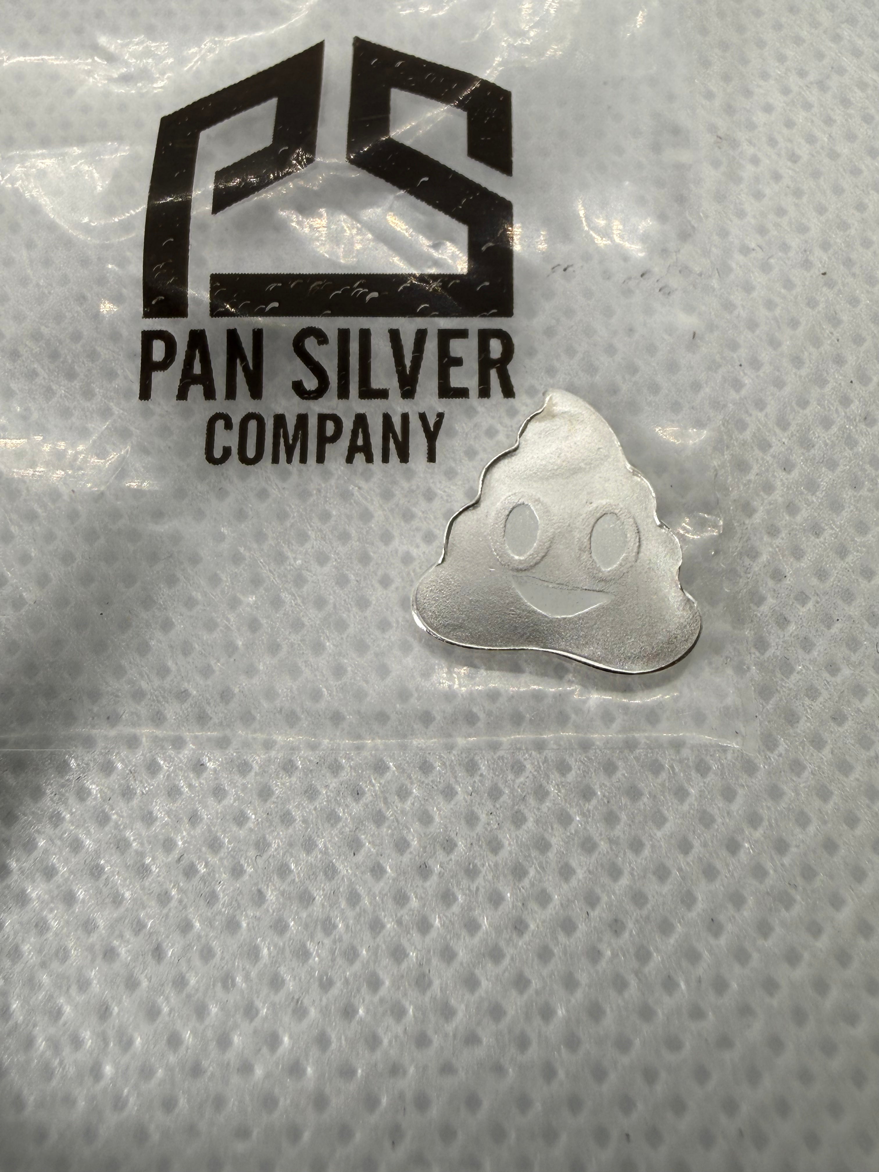 Poop Emoji 1 gram 0.999 Fine Silver Bar PSC