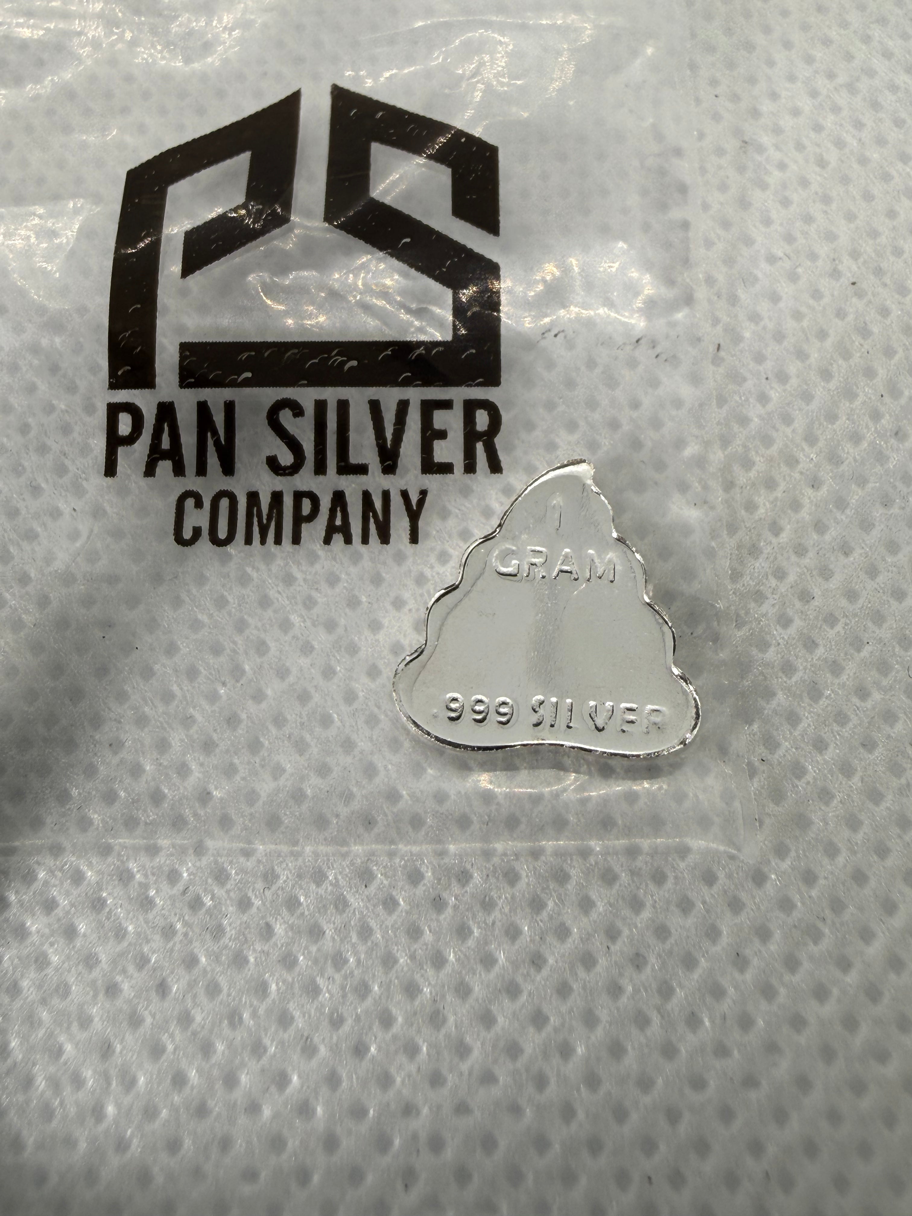 Poop Emoji 1 gram 0.999 Fine Silver Bar PSC