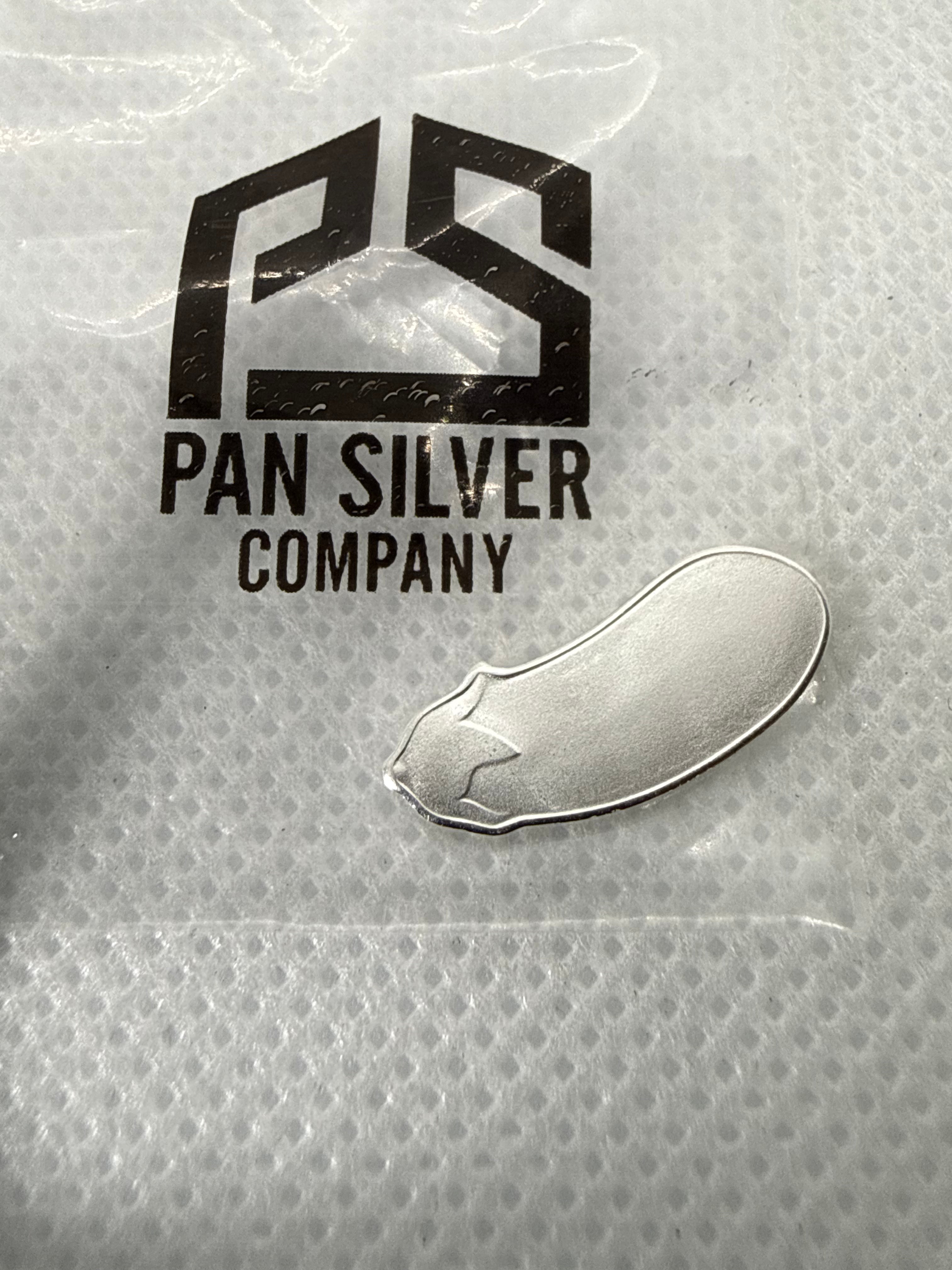 Eggplant / Aubergine Emoji 1 Gram 999 Silver PSC