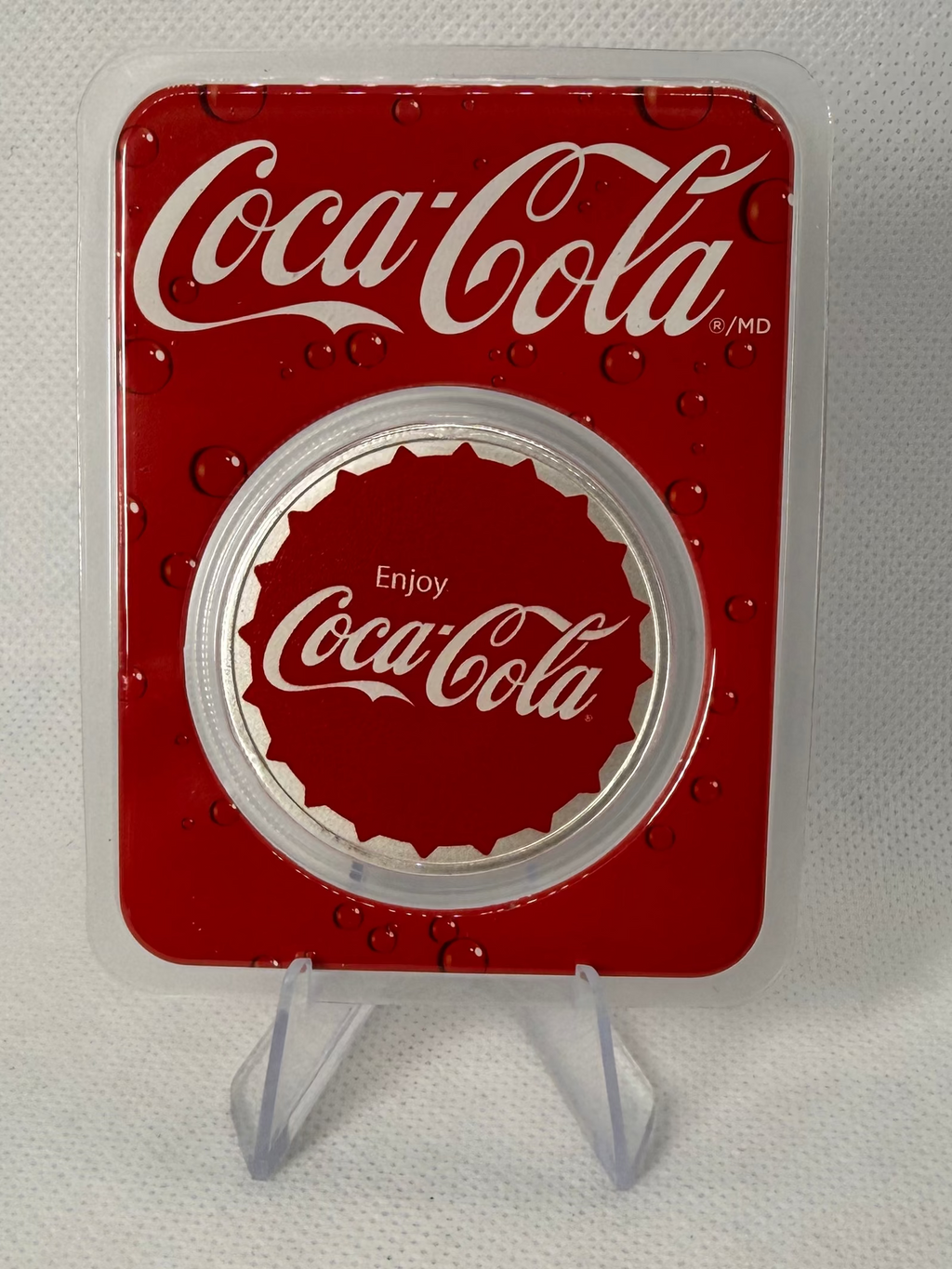 APMEX 1 Troy Oz Fine .999 Silver Coca-Cola Round in TEP