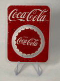 APMEX 1 Troy Oz Fine .999 Silver Coca-Cola Round in TEP
